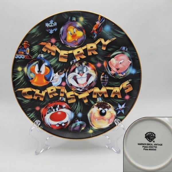 1995 Warner Bros. Studio Reflections of a Looney Christmas Limited Edition Plate