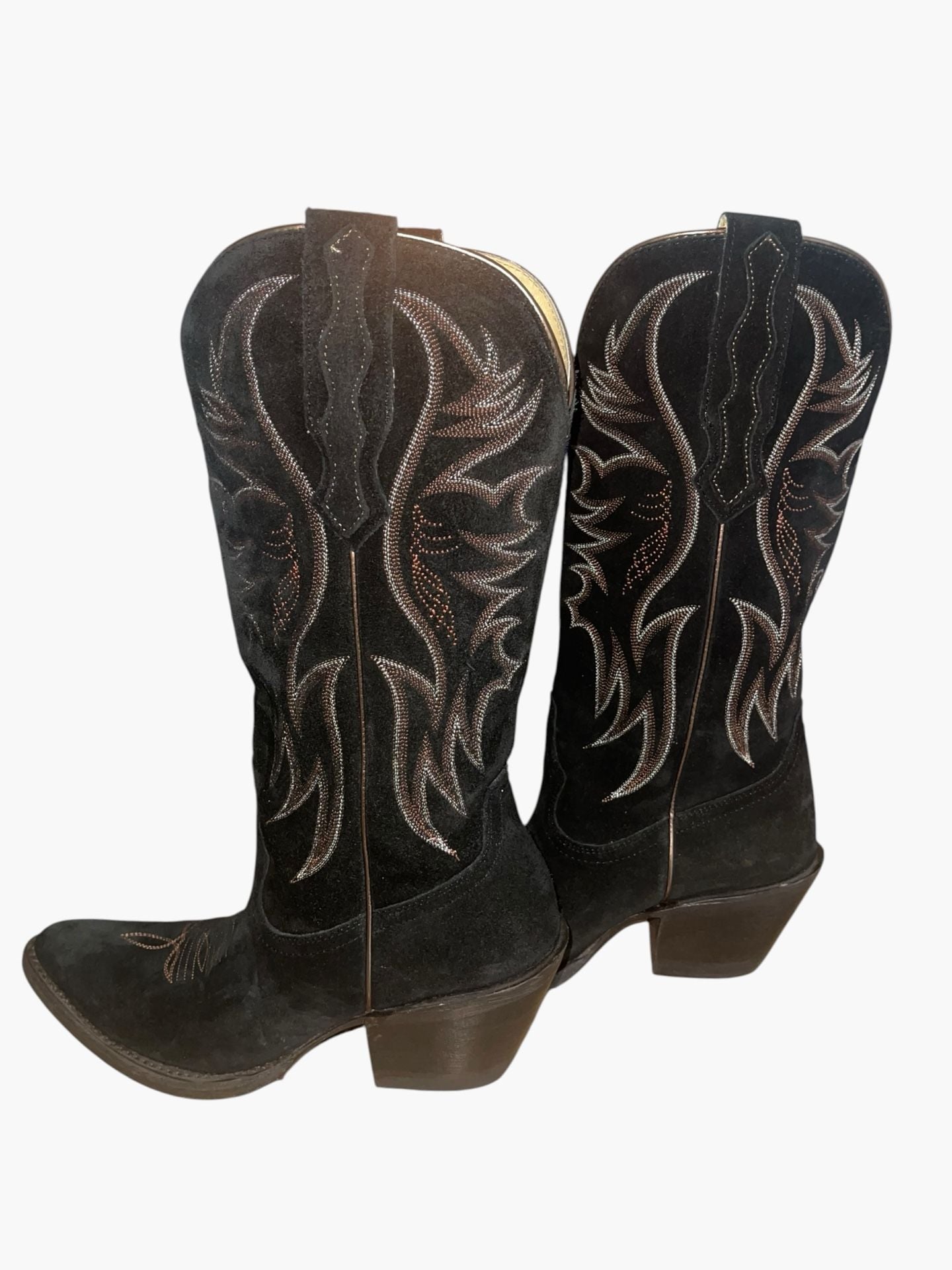 Idyllwind Miranda Lambert Black Suede Cowboy Boots 8B Western Embroidered 7