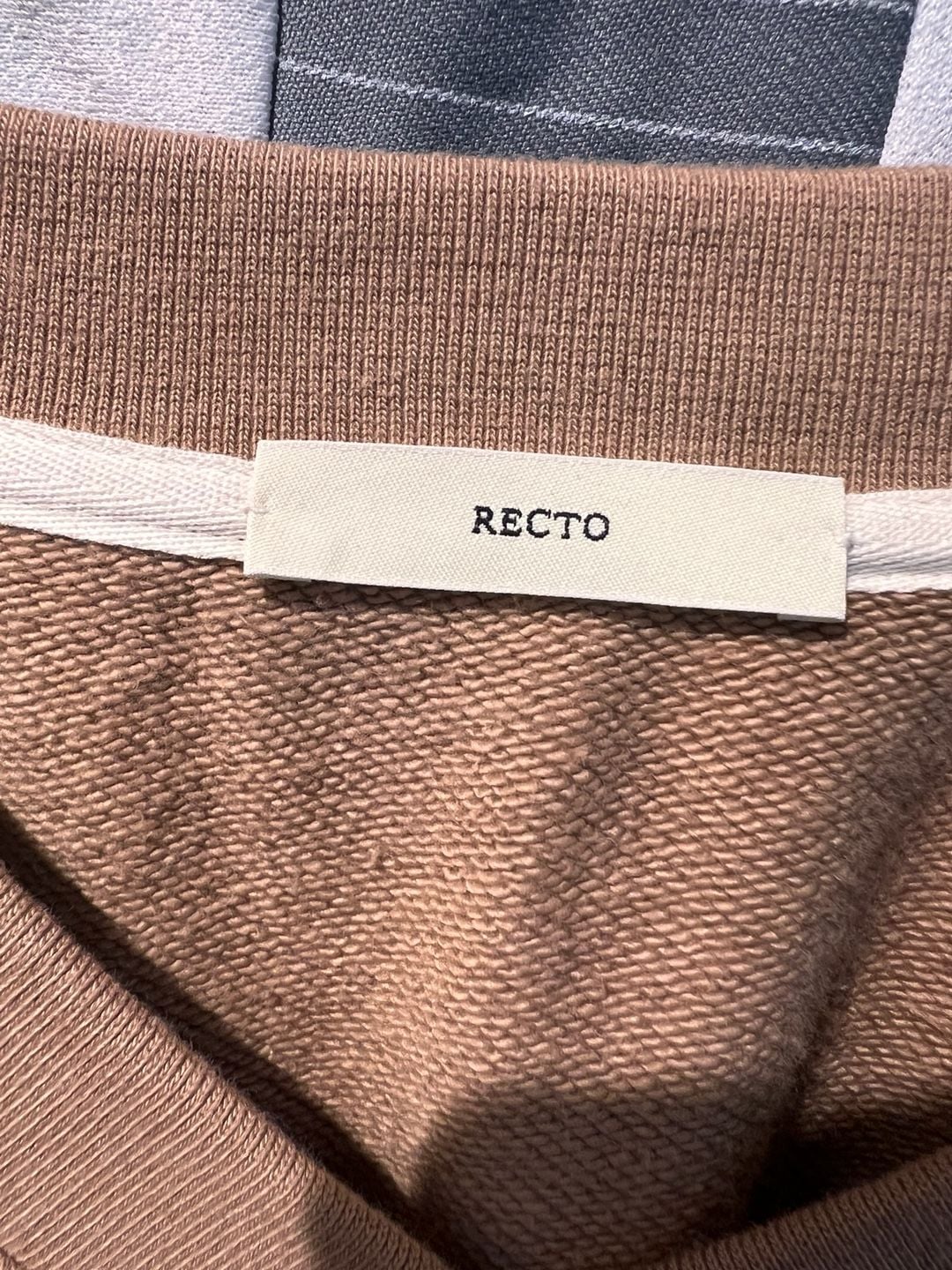Recto V-Neck Sweatshirt Size F which is free size large best Tan Cotton 4