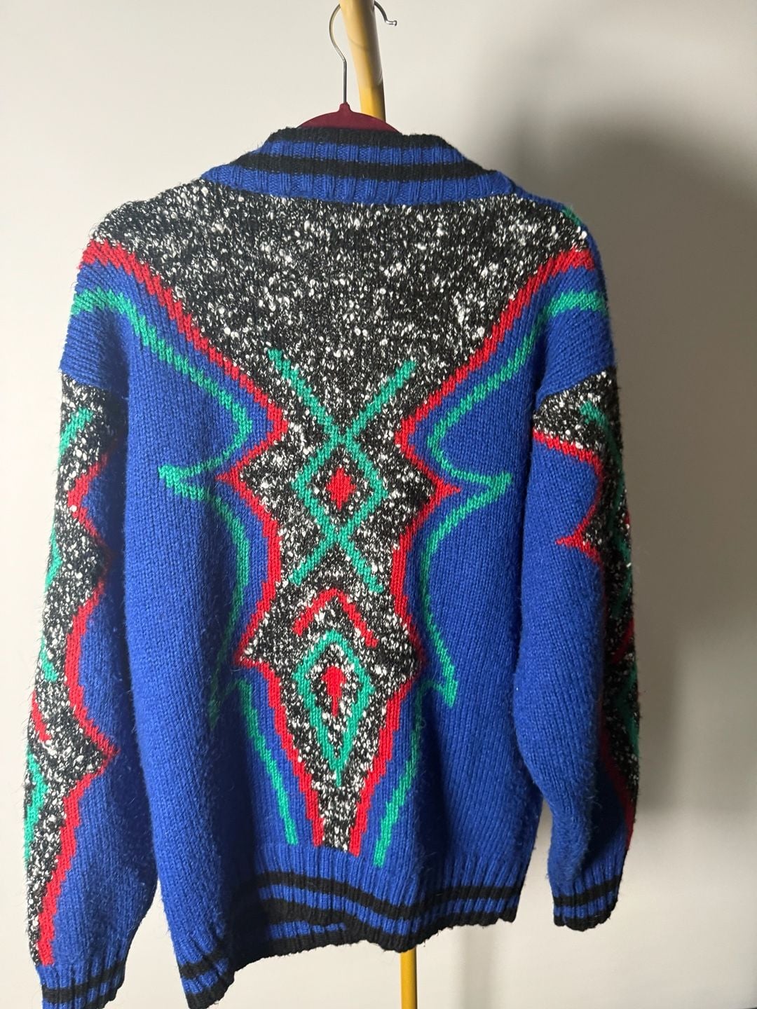 Vintage chunky Novo Cardigan oversized sz M Mohair Wool Blend Vintage 80s Sweater 9
