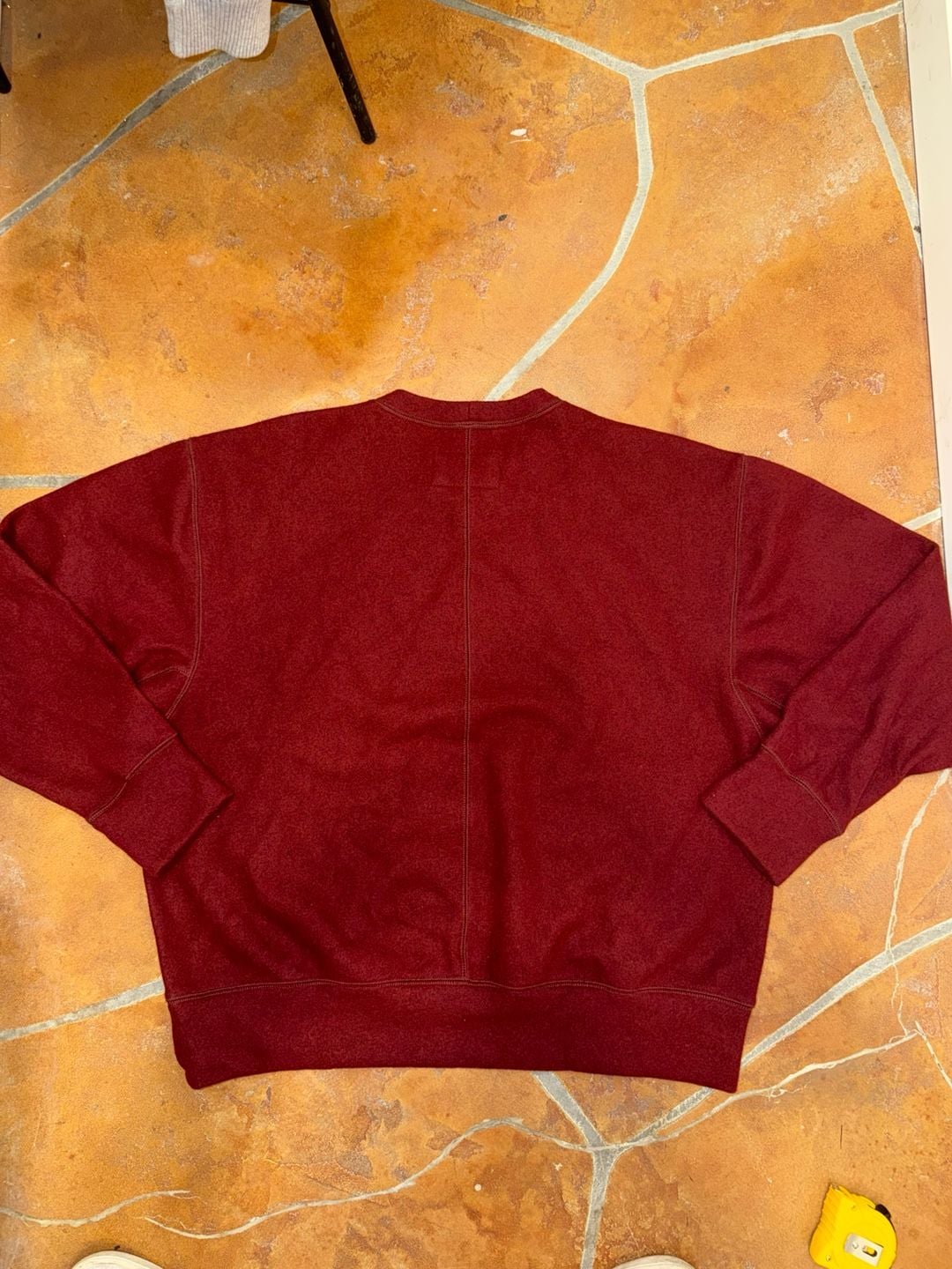 Banana Republic  Brushed Crew-Neck Sweatshirt W/ Wool Size L Burgundy  8
