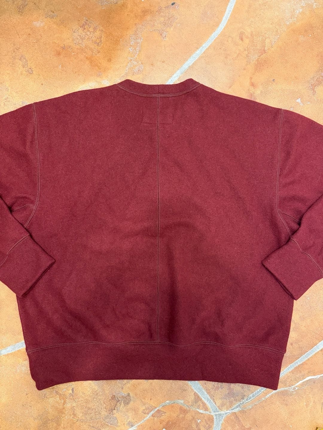 Banana Republic  Brushed Crew-Neck Sweatshirt W/ Wool Size L Burgundy  9