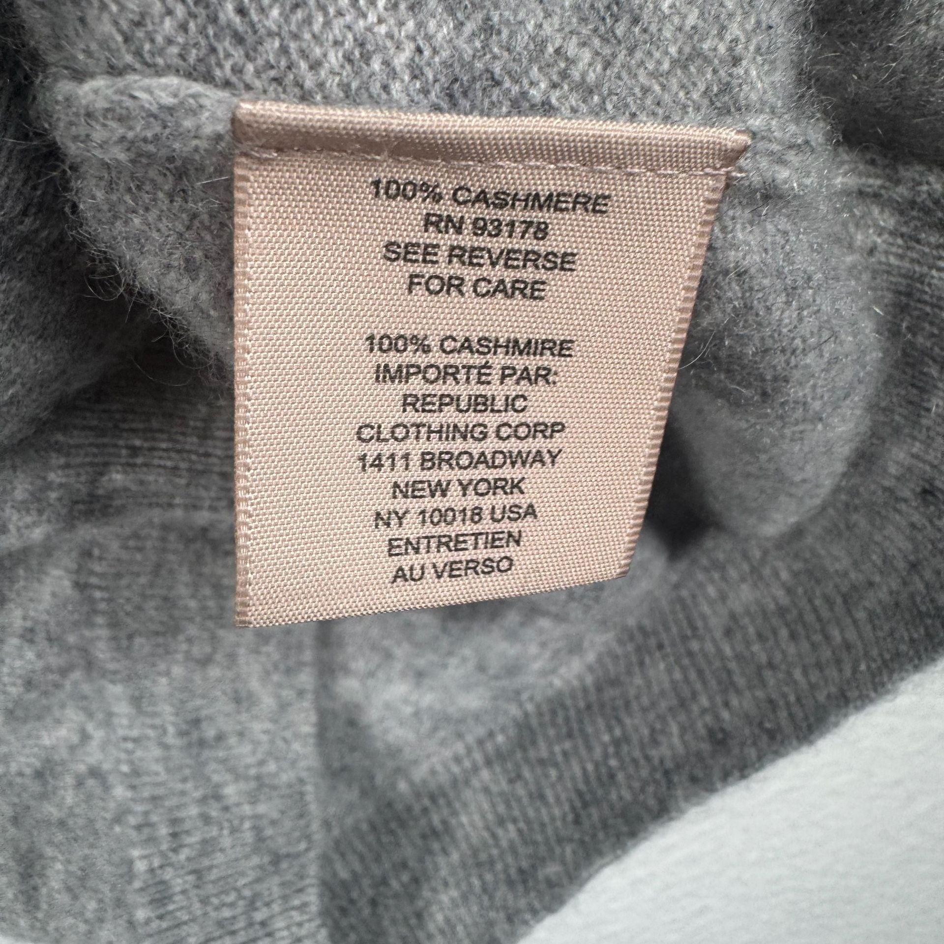 Philosophy Cashmere French Bulldog Sweater Size M/M Gray Crewneck 8
