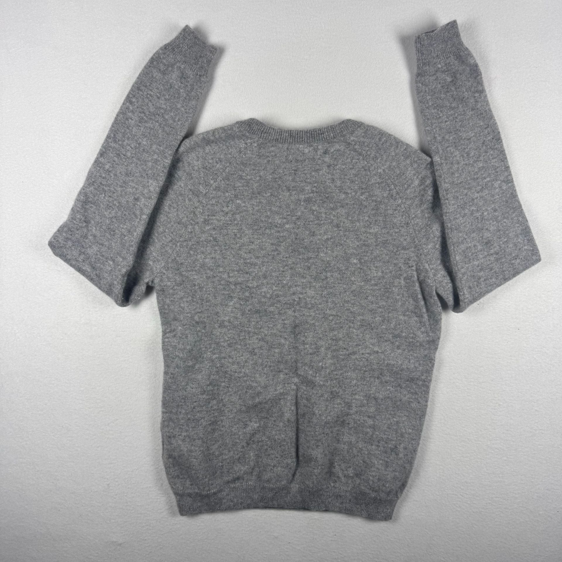 Philosophy Cashmere French Bulldog Sweater Size M/M Gray Crewneck 9