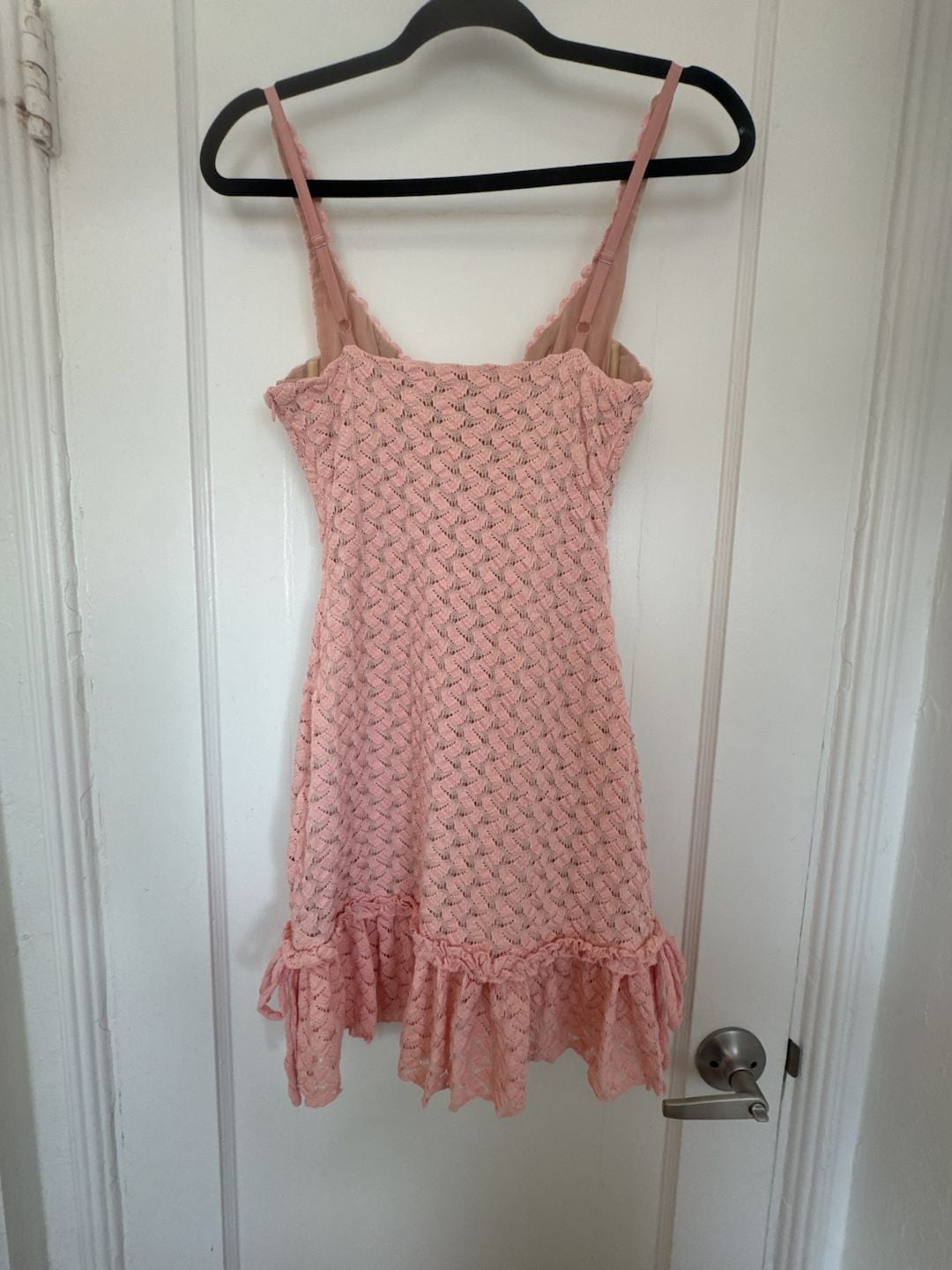 Meshki Marietta Cupped Lace Mini Dress Size XS Pink Barbiecore Barbie Coquette Ballerina 7