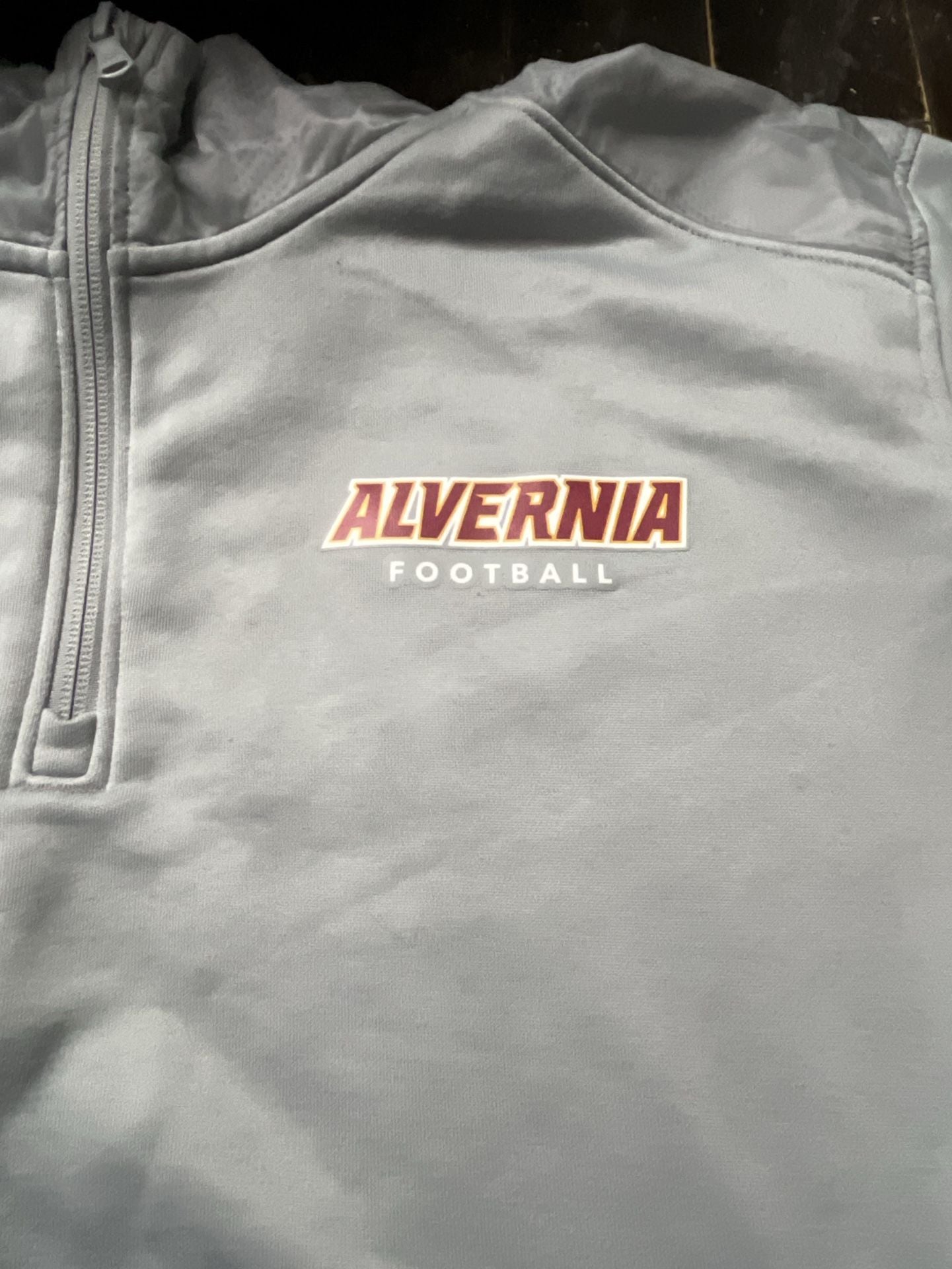 Under Armour Alvernia Football 1/4 Zip Pullover Hoodie Gray 2