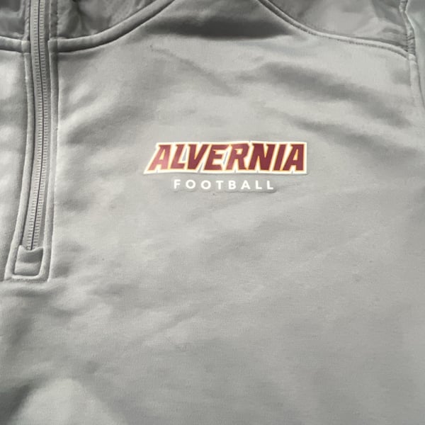 Under Armour Alvernia Football 1/4 Zip Pullover Hoodie Gray