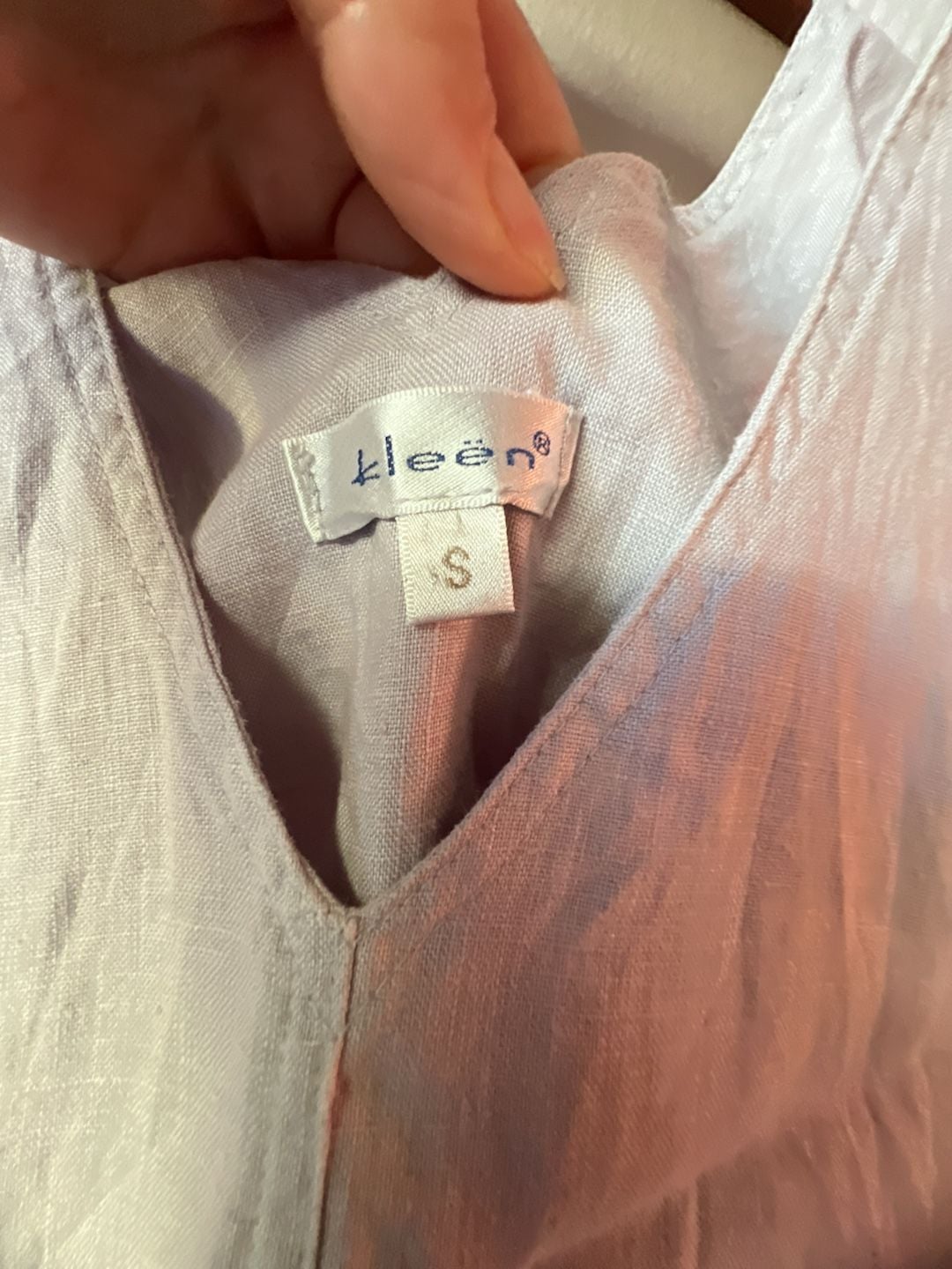 Kleen Linen Jumpsuit Size S Lavender 3