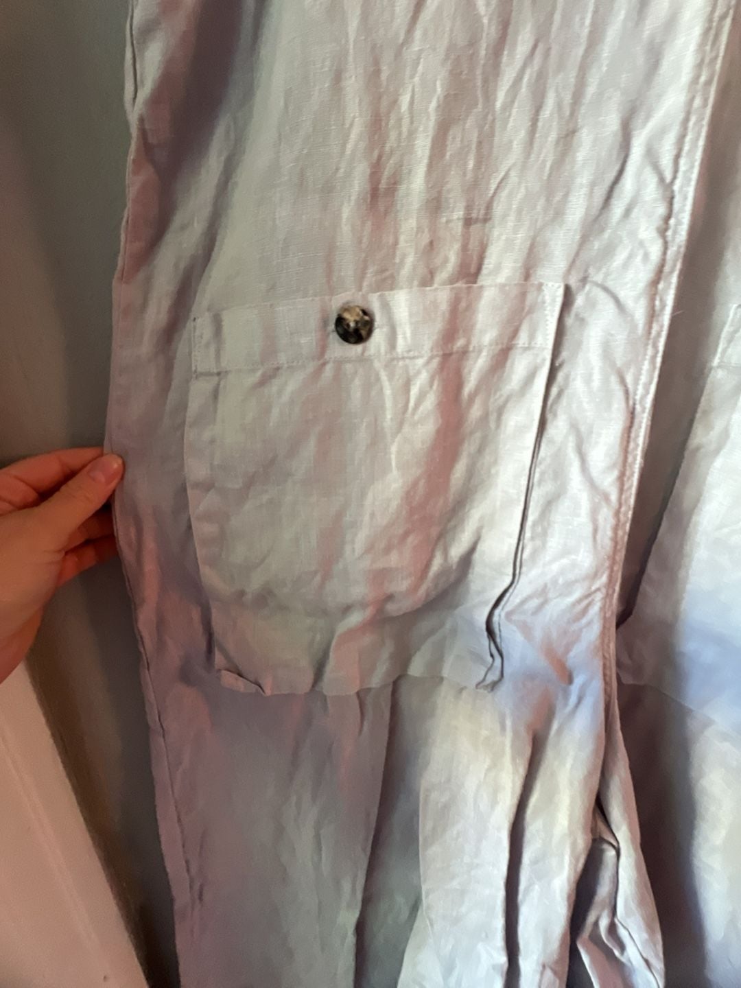Kleen Linen Jumpsuit Size S Lavender 4