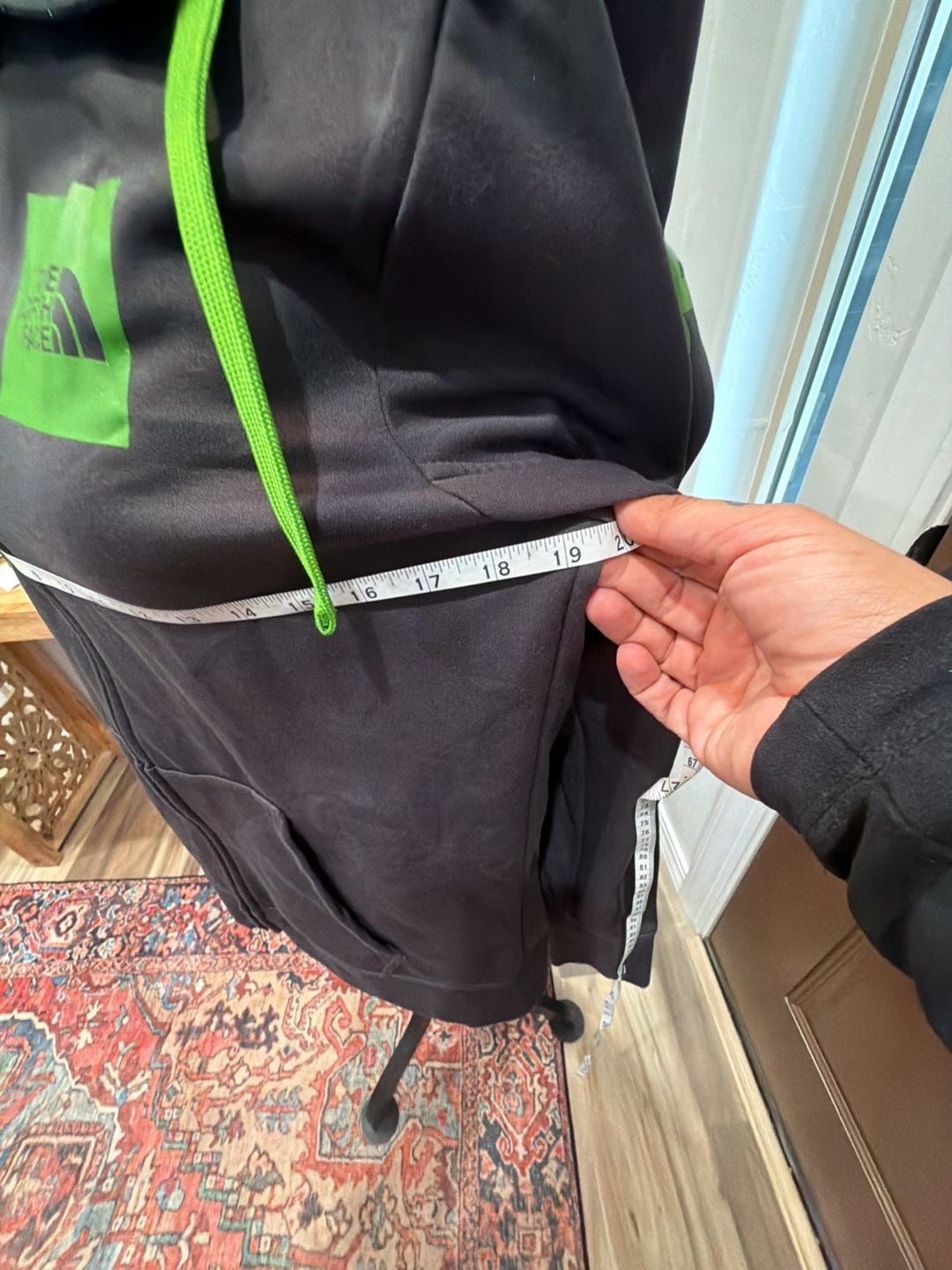 The North Face Surgent Full Zip Hoodie Size M Gray Green Sweatshirt 8