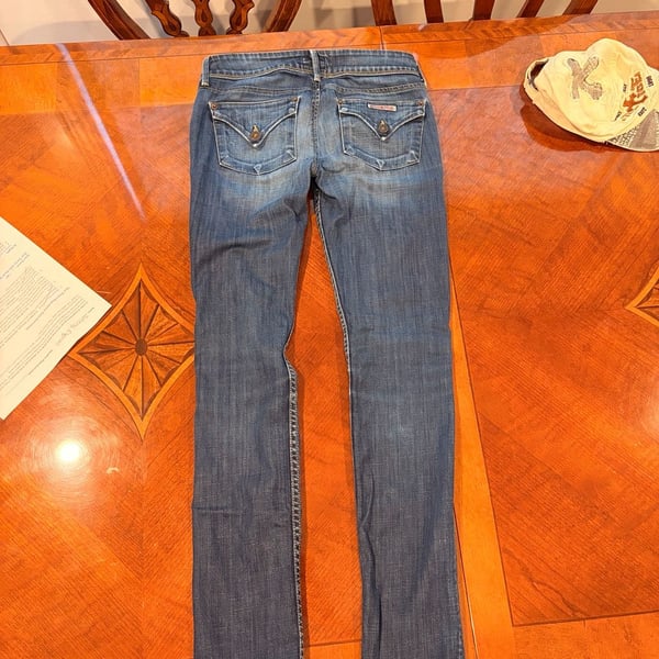Hudson Collin Skinny Jeans Size 26 Blue Flap Pocket Stretch Denim