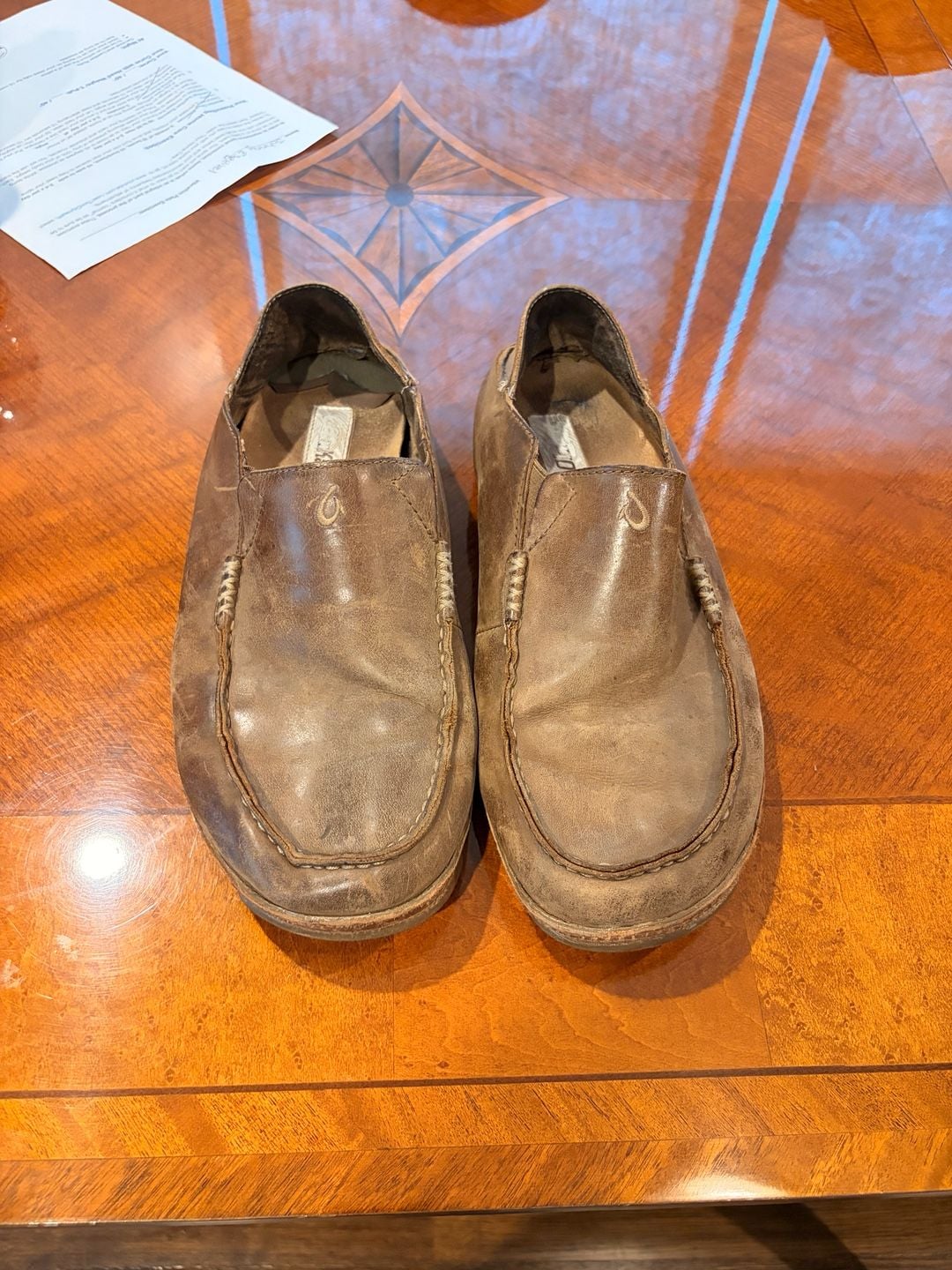 OluKai Moloa Slip-On Shoes Size US M 11 Brown Leather 2