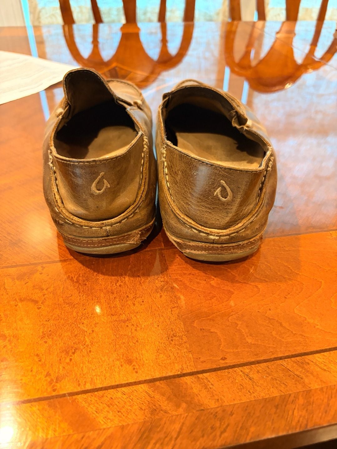 OluKai Moloa Slip-On Shoes Size US M 11 Brown Leather 4