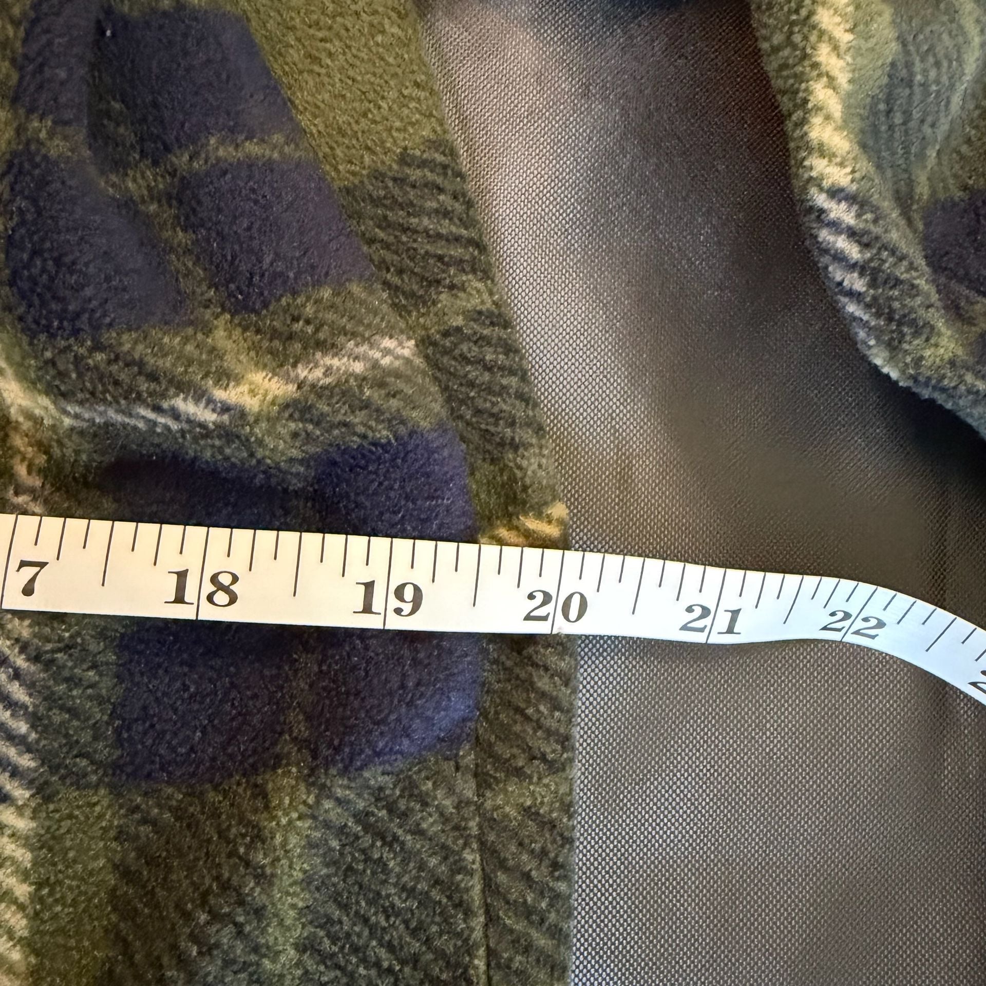Freedom Foundry Plaid Fleece Long Sleeve Shirt Green Blue Soft 9