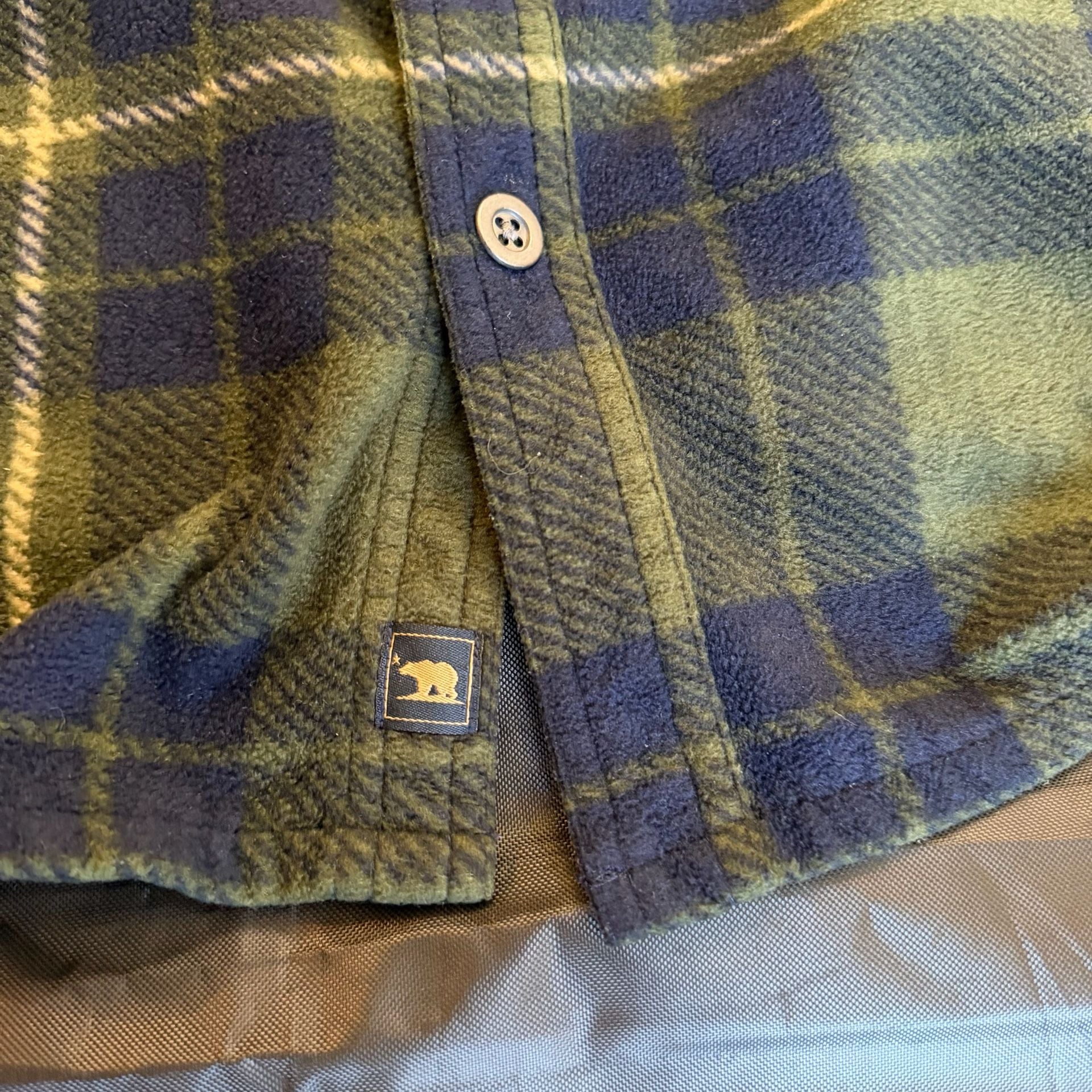 Freedom Foundry Plaid Fleece Long Sleeve Shirt Green Blue Soft 10