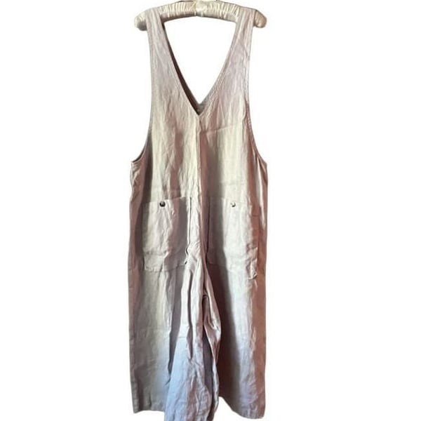 Kleen Linen Jumpsuit Size S Lavender