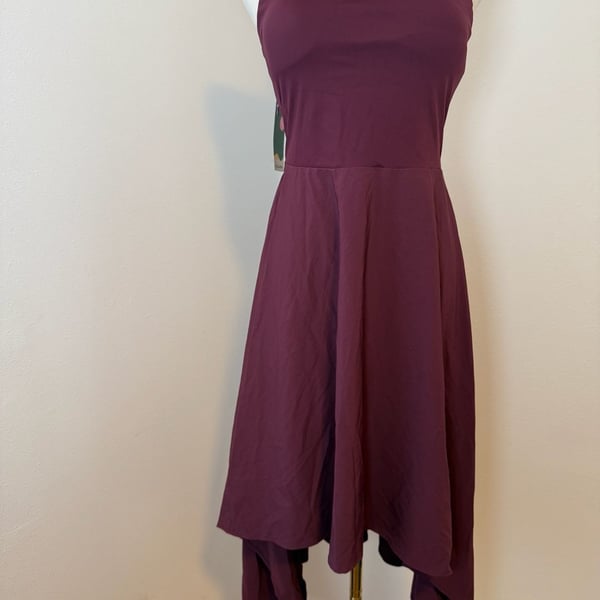 Halara Breezeful Backless High Low Midi Dress Size S Amaranth