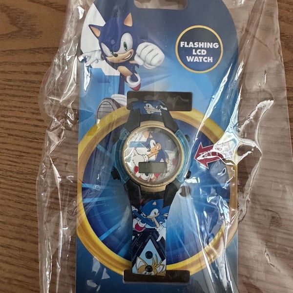 Sonic The Hedgehog Flashing LCD Watch New