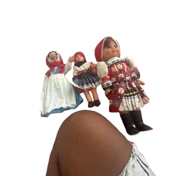 Vintage Folk Costume Souvenir Dolls Lot of 3