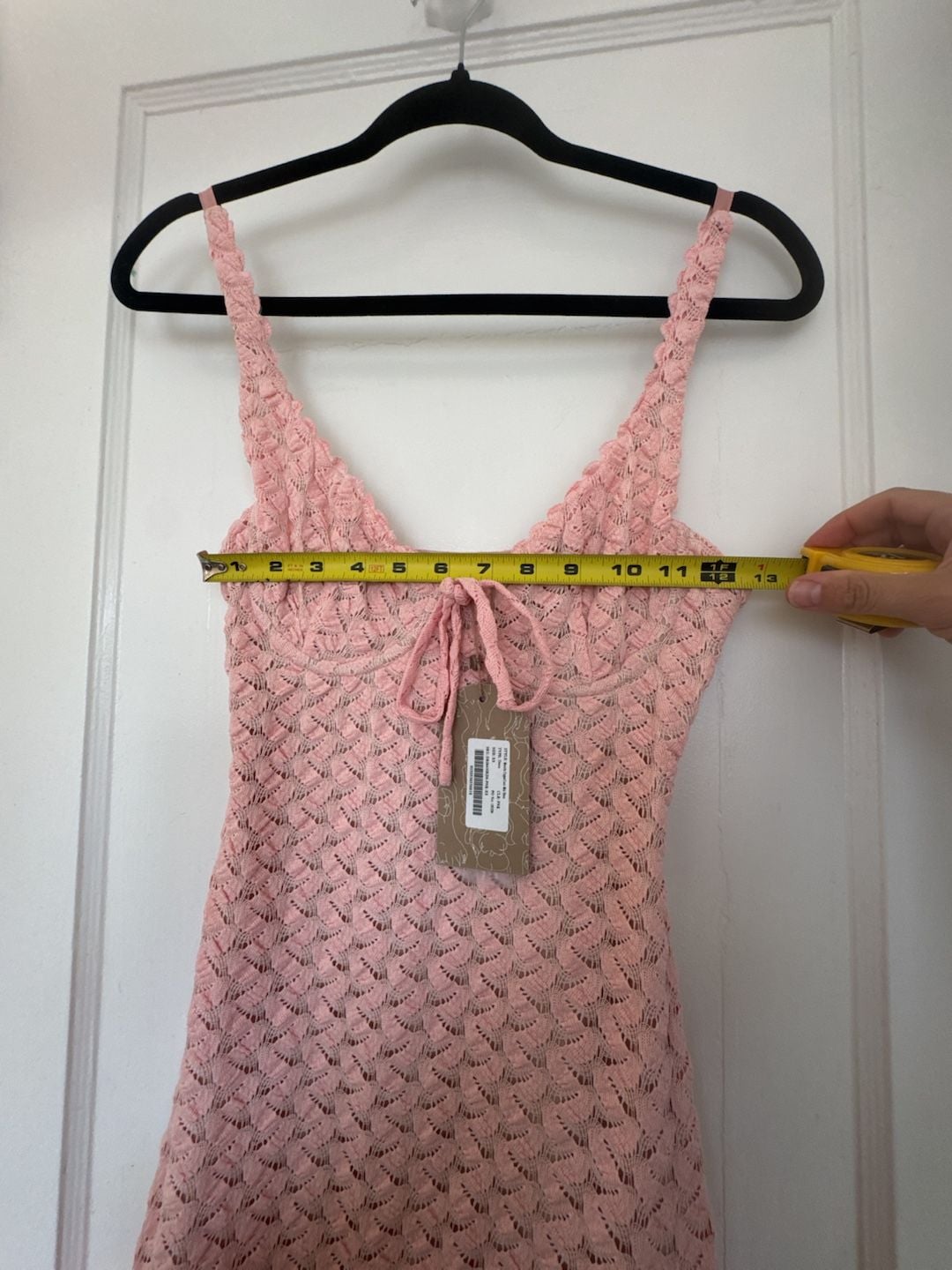Meshki Marietta Cupped Lace Mini Dress Size XS Pink Barbiecore Barbie Coquette Ballerina 9