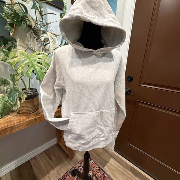 Aeropostale Hoodie Size S Light Grey Pullover Sweatshirt