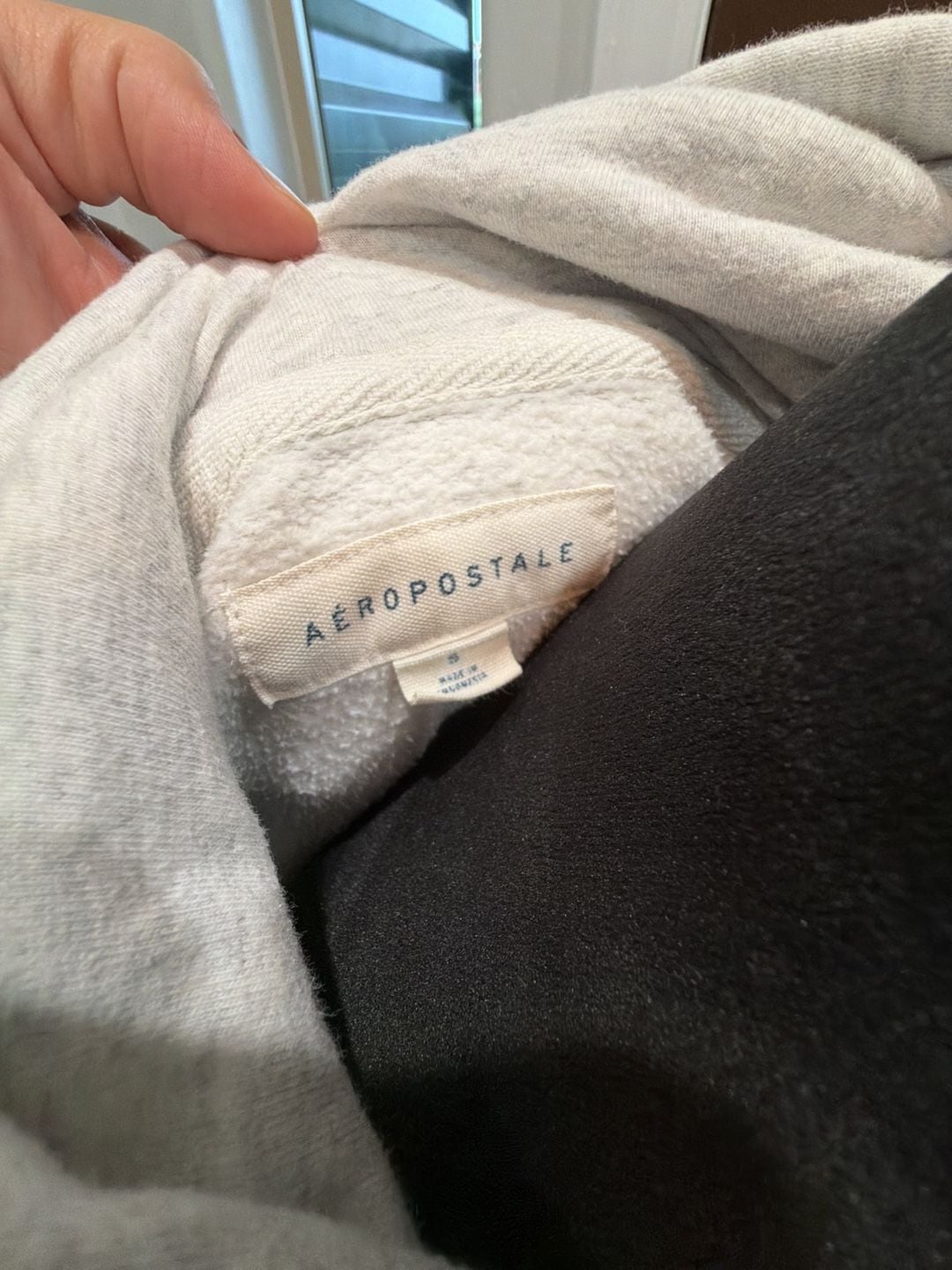 Aeropostale Hoodie Size S Light Grey Pullover Sweatshirt 3