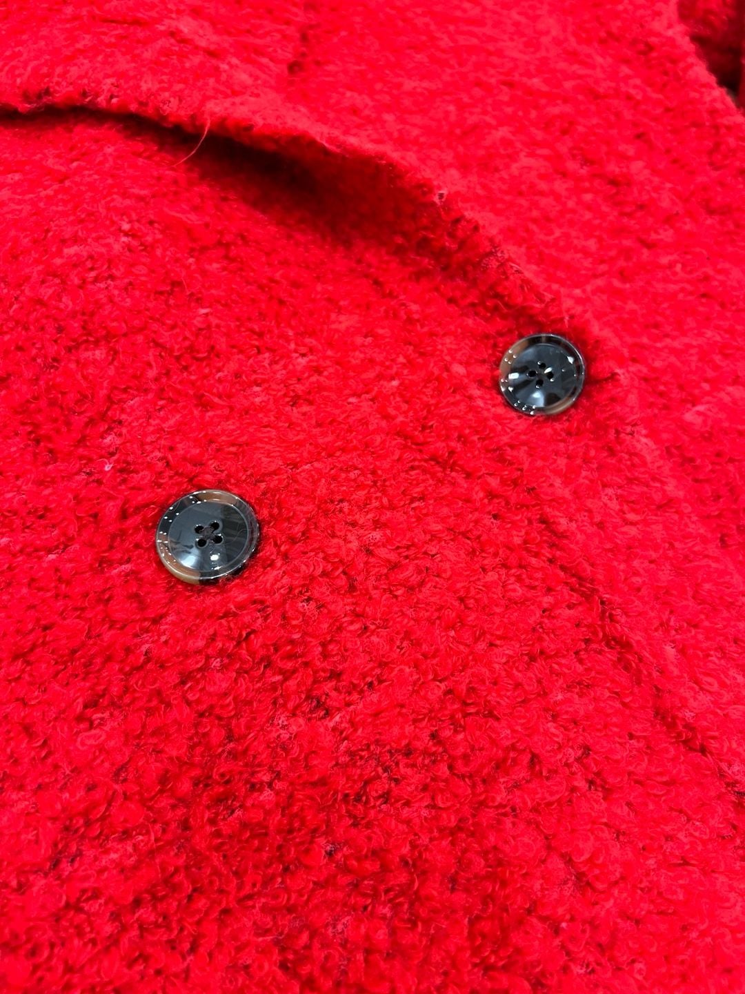 Ann Taylor Boucle Double Breasted Coatigan Size S Red Sweater Jacket 8