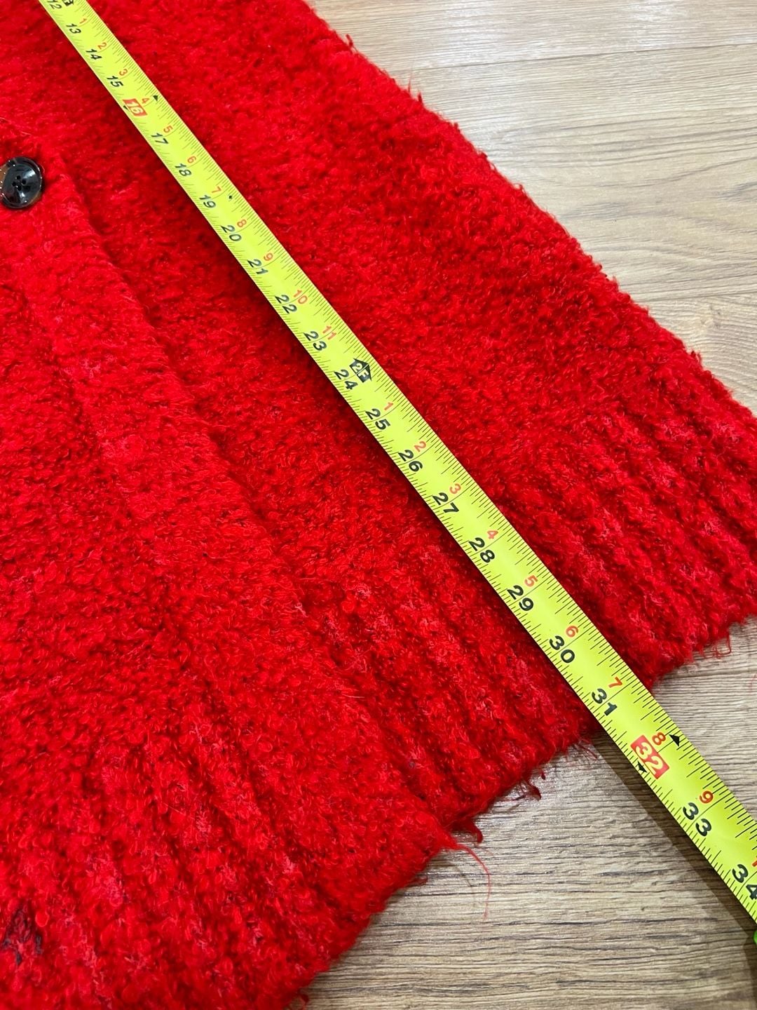 Ann Taylor Boucle Double Breasted Coatigan Size S Red Sweater Jacket 13