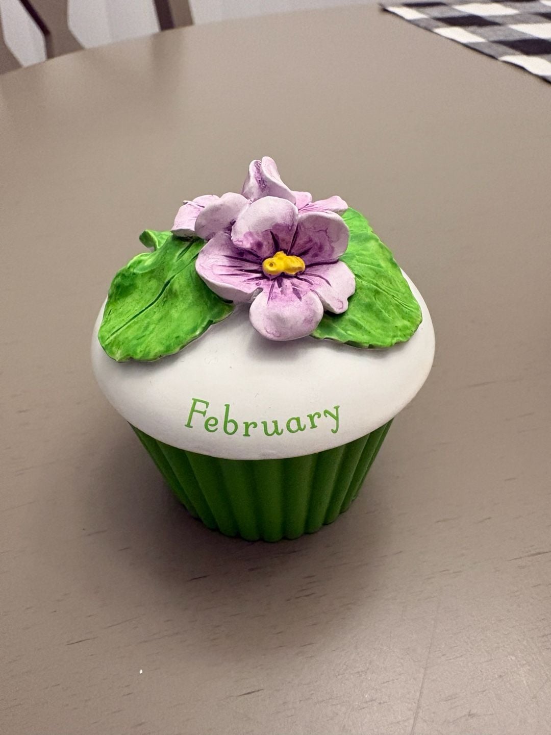 Hallmark February Violet Cupcake Trinket Box 1