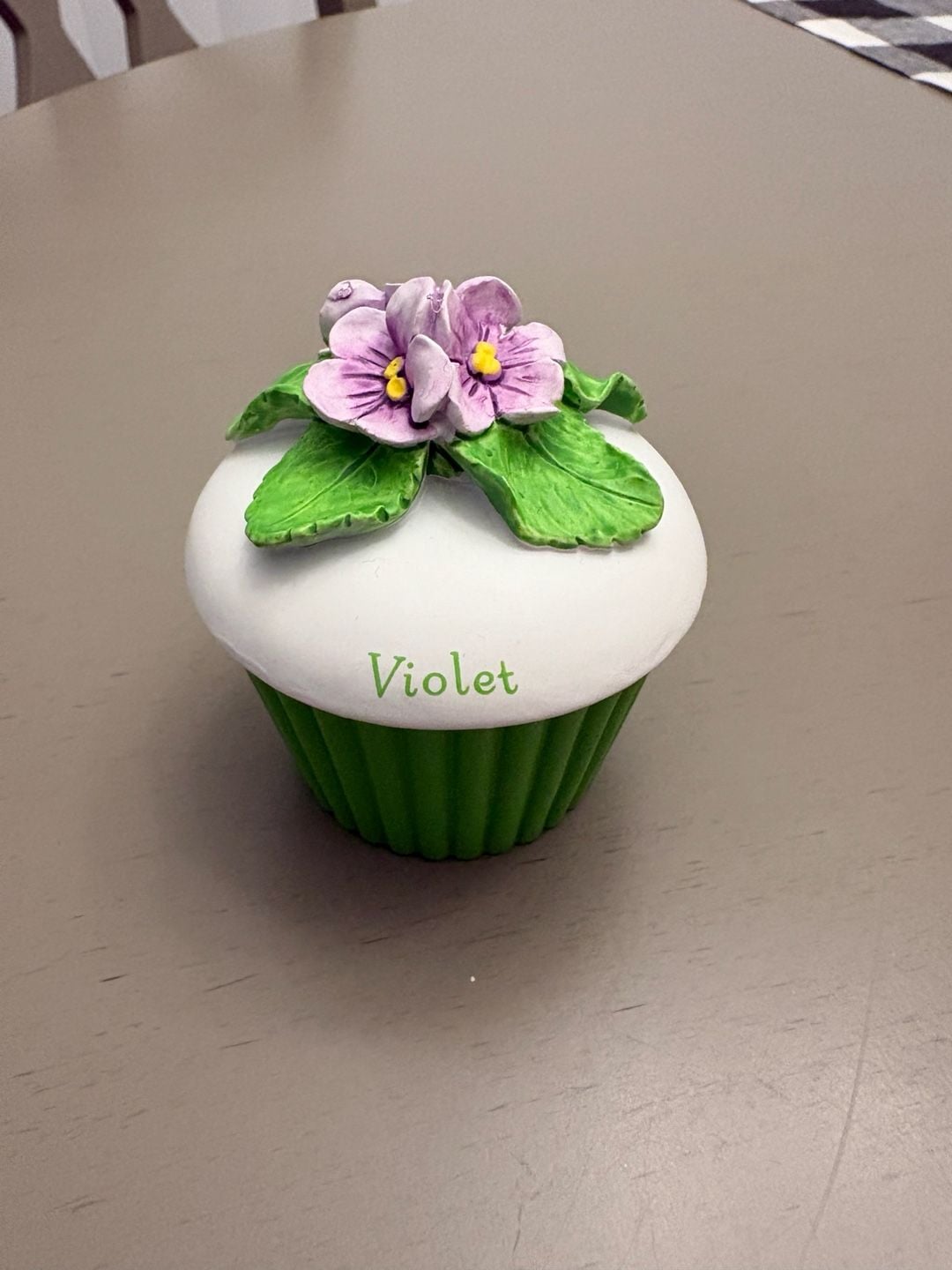 Hallmark February Violet Cupcake Trinket Box 2