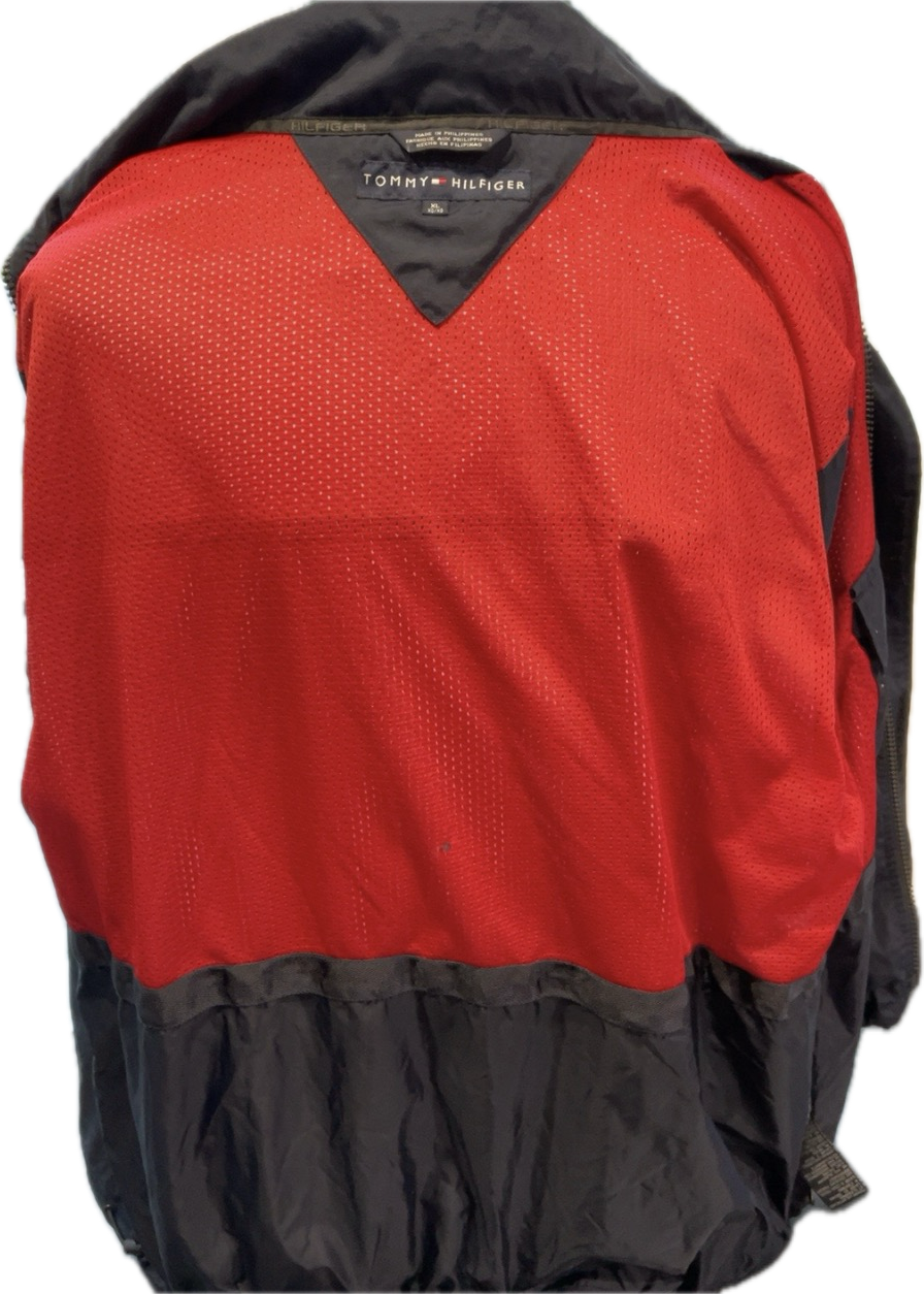 Tommy Hilfiger Men’s XL Blue Utility Field Jacket Red Mesh Lined Vintage Y2K 7
