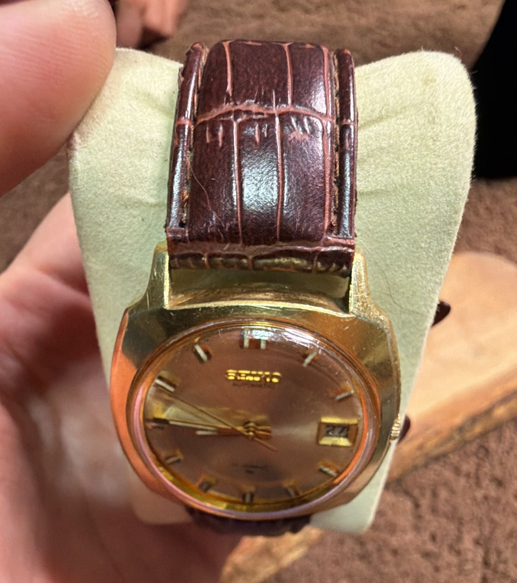 Seiko 7005-7041R Automatic Gold Tone 17 Jewels Vintage Watch 4