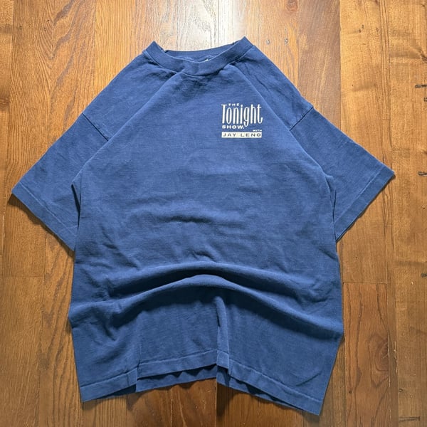 Vintage 90s The Tonight Show With Jay Leno T-Shirt Size L Blue