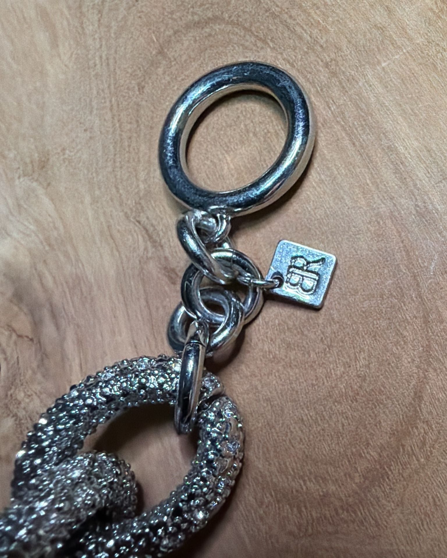 Pave Chain Toggle Bracelet Gold Tone Silver Tone 4