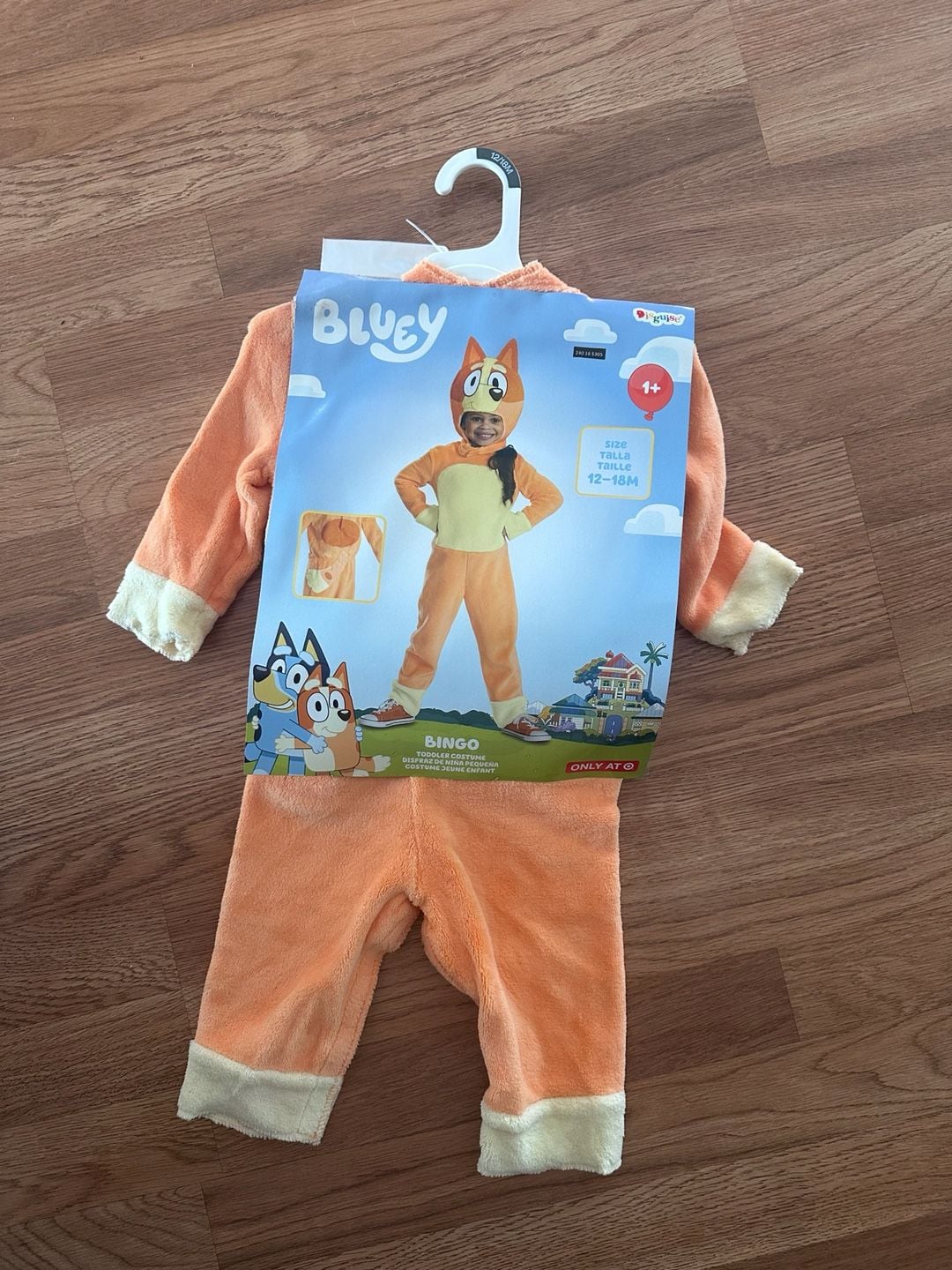 Bluey Bingo Costume Size 12-18M Toddler Fleece Jumpsuit 1