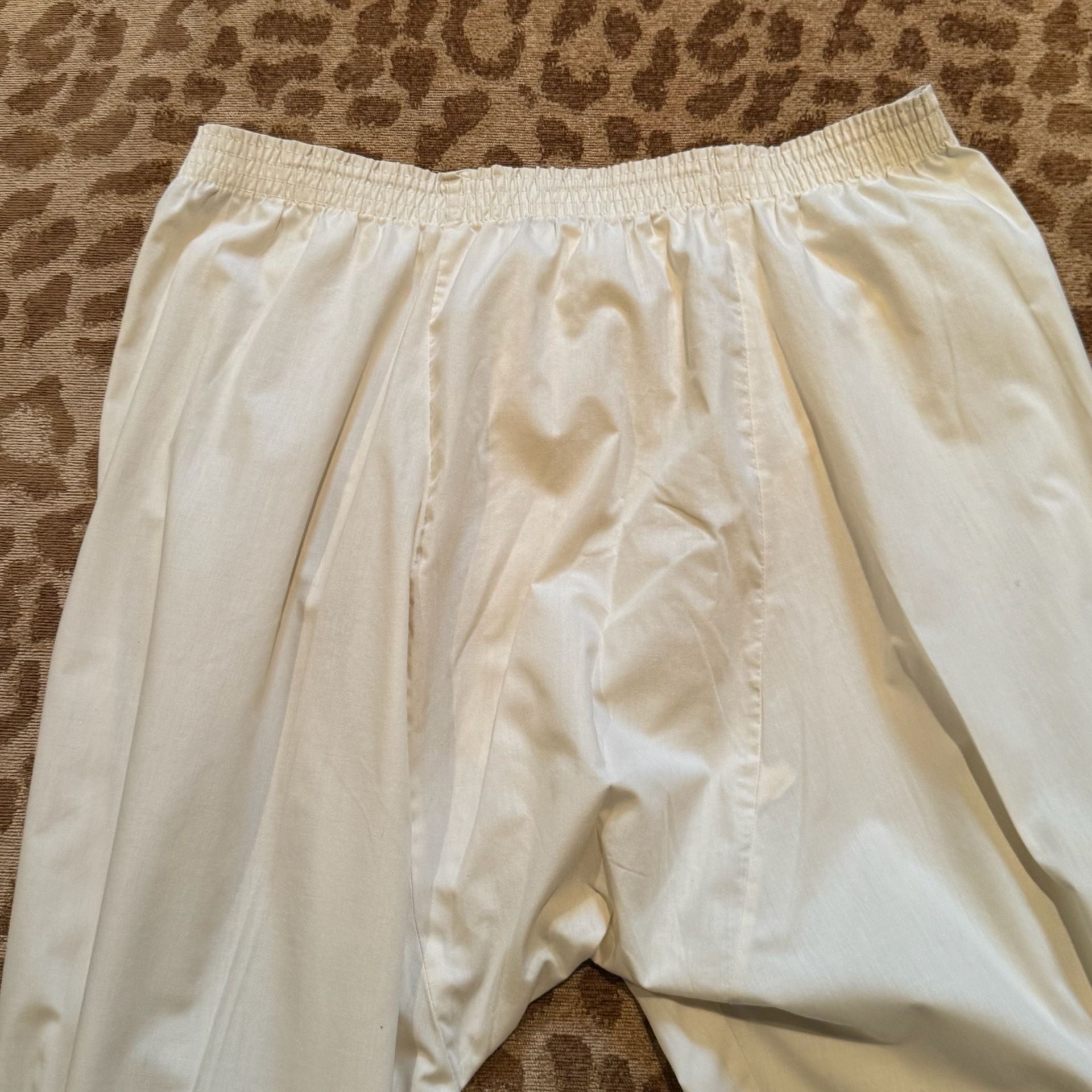 Vintage Pleetway Men’s Pajama Set Tall L USA Cream Red Piping Retro Lounge 12