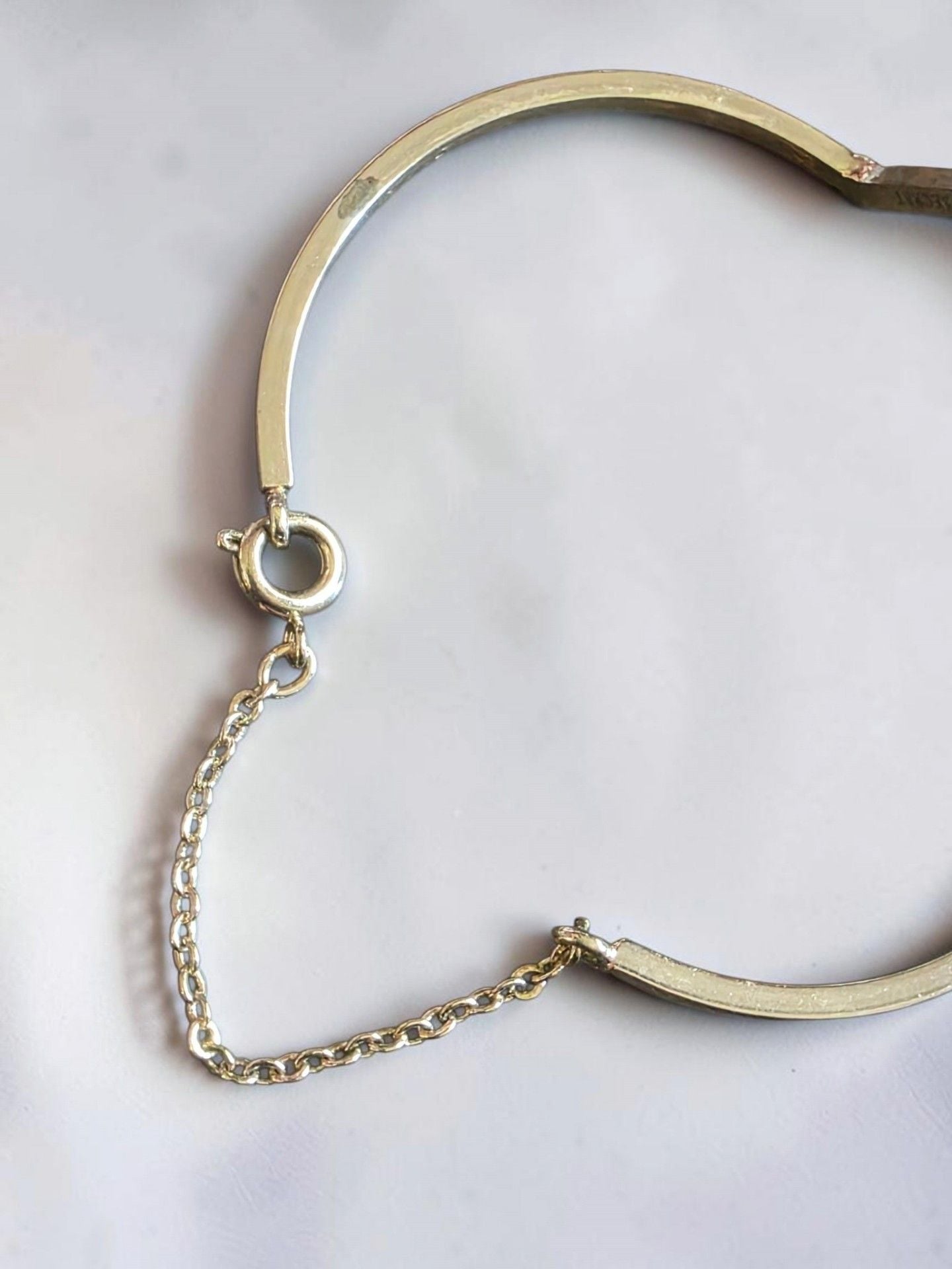 Gold Tone Rhinestone V Shape Cuff Bracelet 5