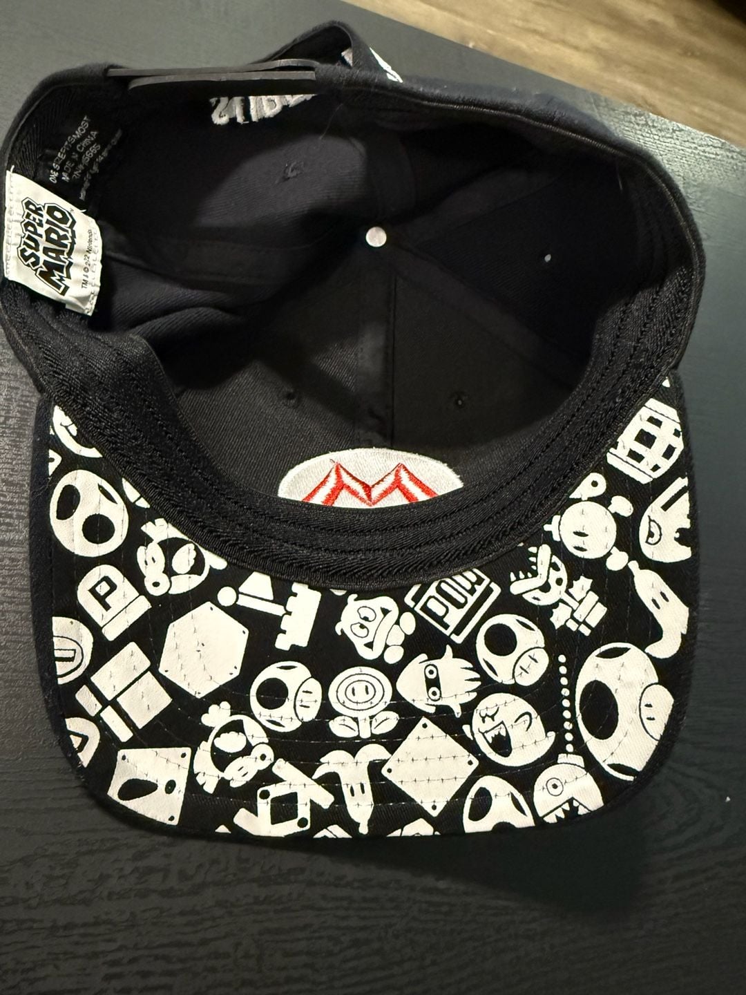 Super Mario Nintendo Snapback Hat Black One Size 4