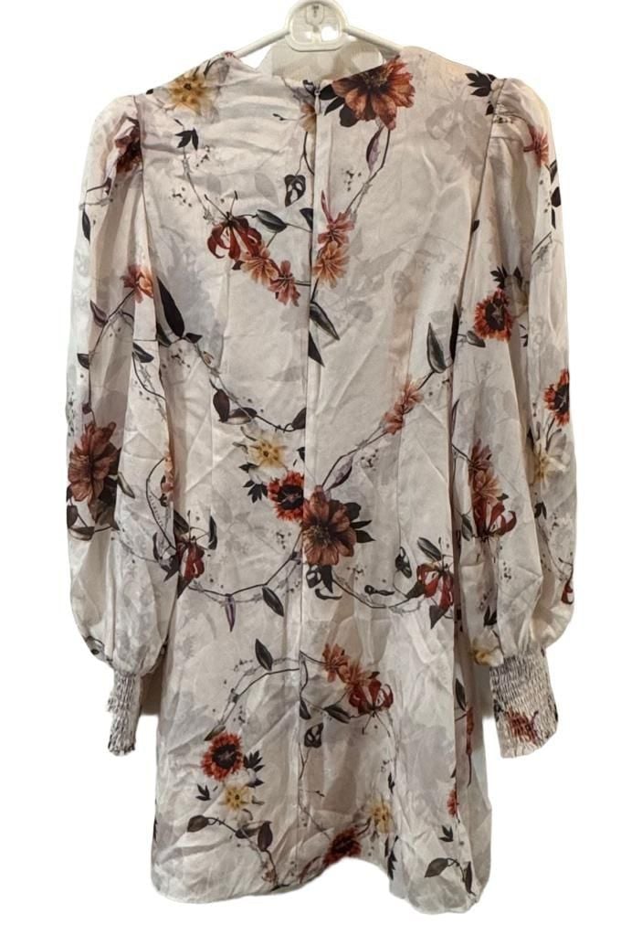 All Saints Auden Dress Size US 2 Unity Ecru White Floral Mini Dress 3