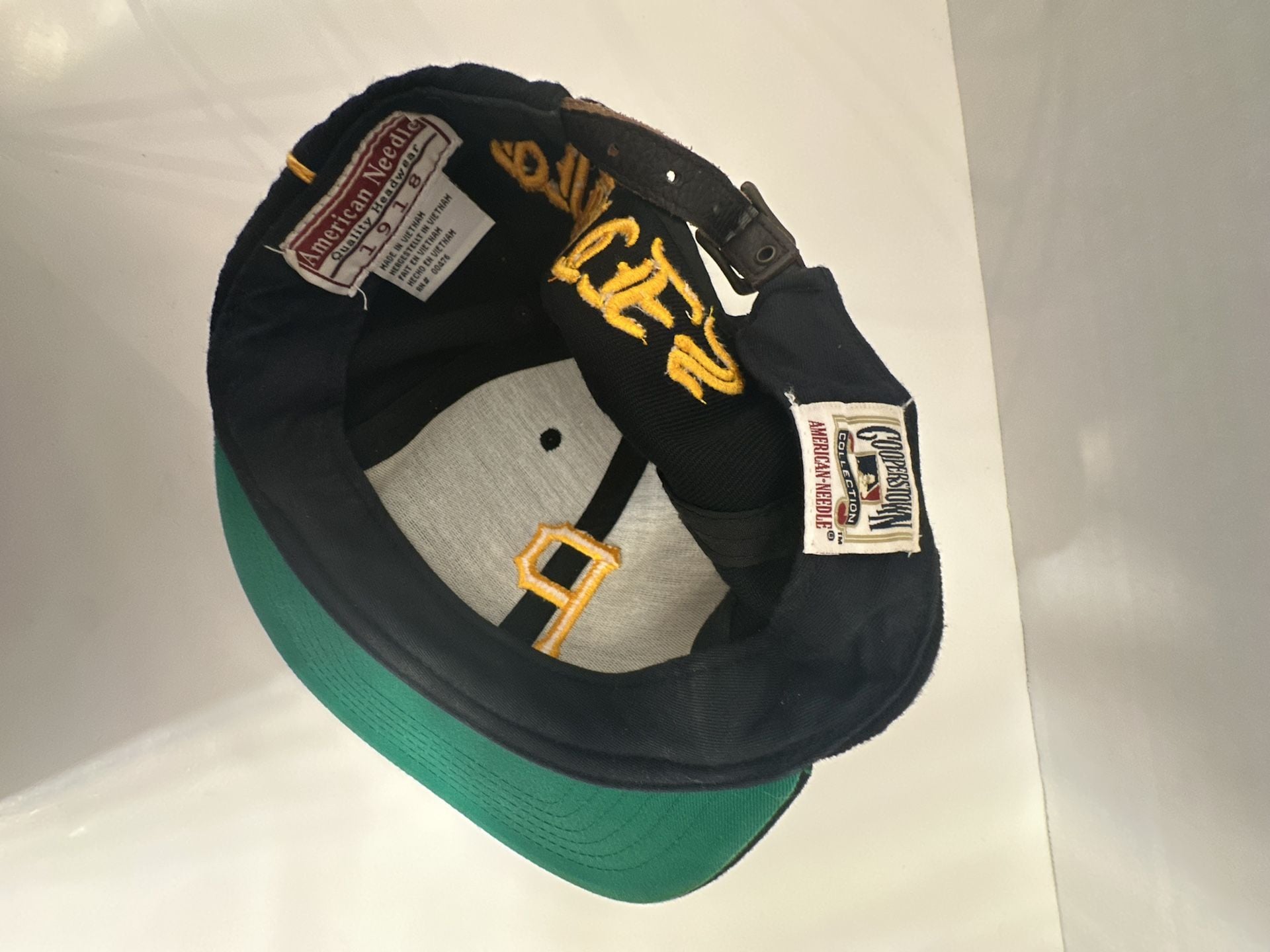 American Needle Pittsburgh Pirates Cooperstown Collection Hat Black leather strap back 5