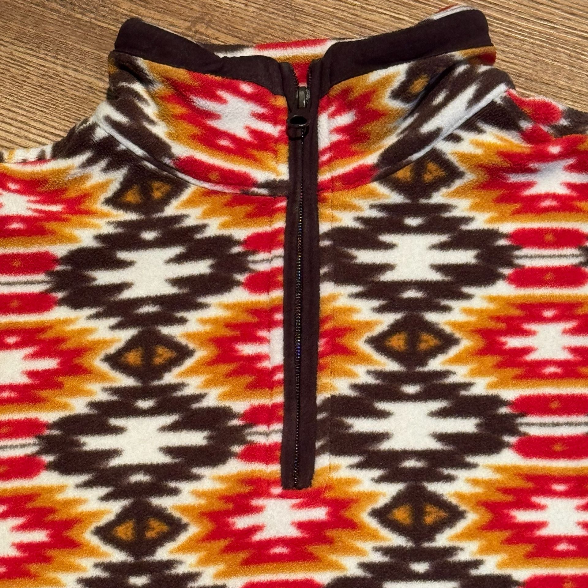 Outback Trading Co Women’s L Southwest Aztec Fleece 1/4 Zip Pullover Western 5