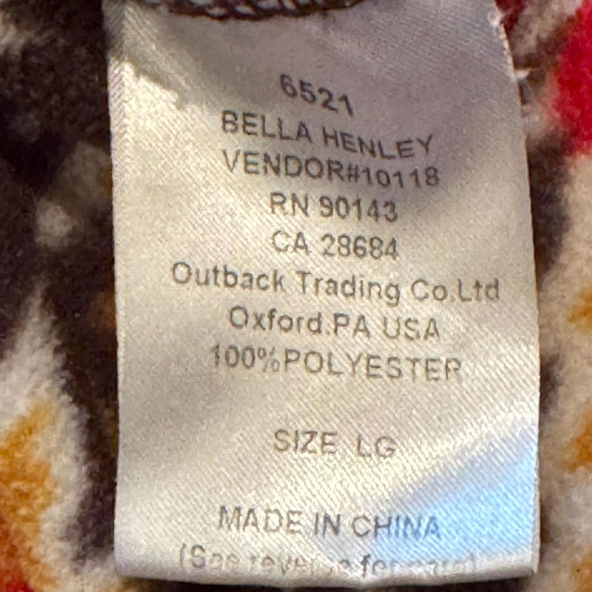Outback Trading Co Women’s L Southwest Aztec Fleece 1/4 Zip Pullover Western 9