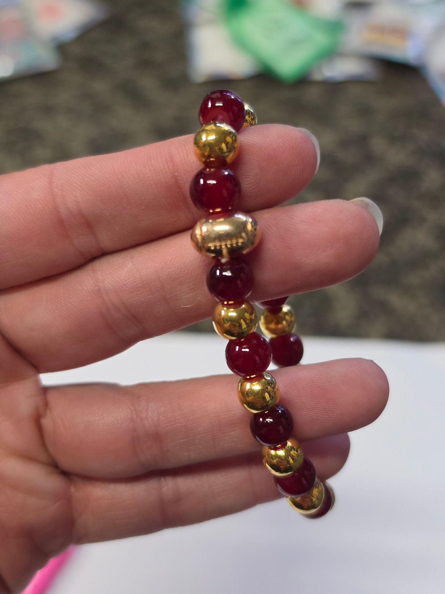 Handmade Beaded Stretch Bracelet Set Of 4 3