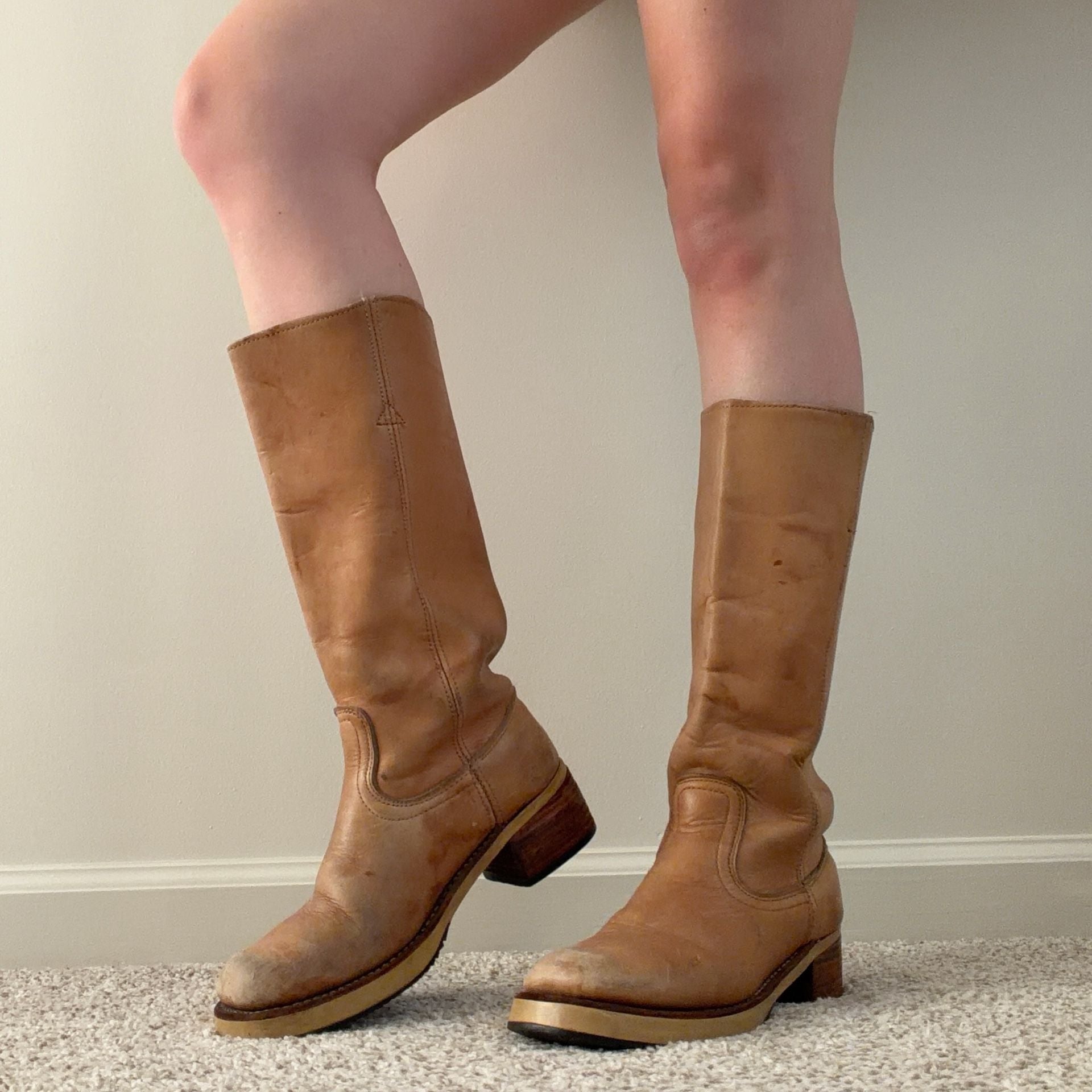 Vintage Tan Campus Boots (8) 4