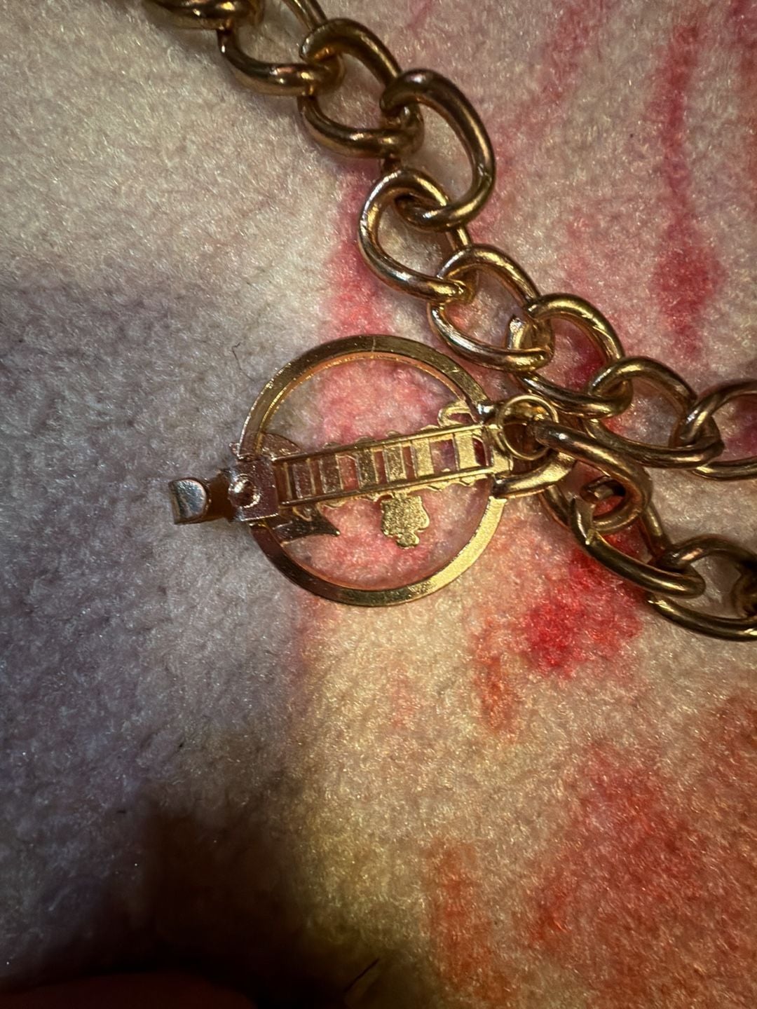 Juicy Couture Gold Tone Chain Belt with Rhinestone Logo and Heart Charm 3