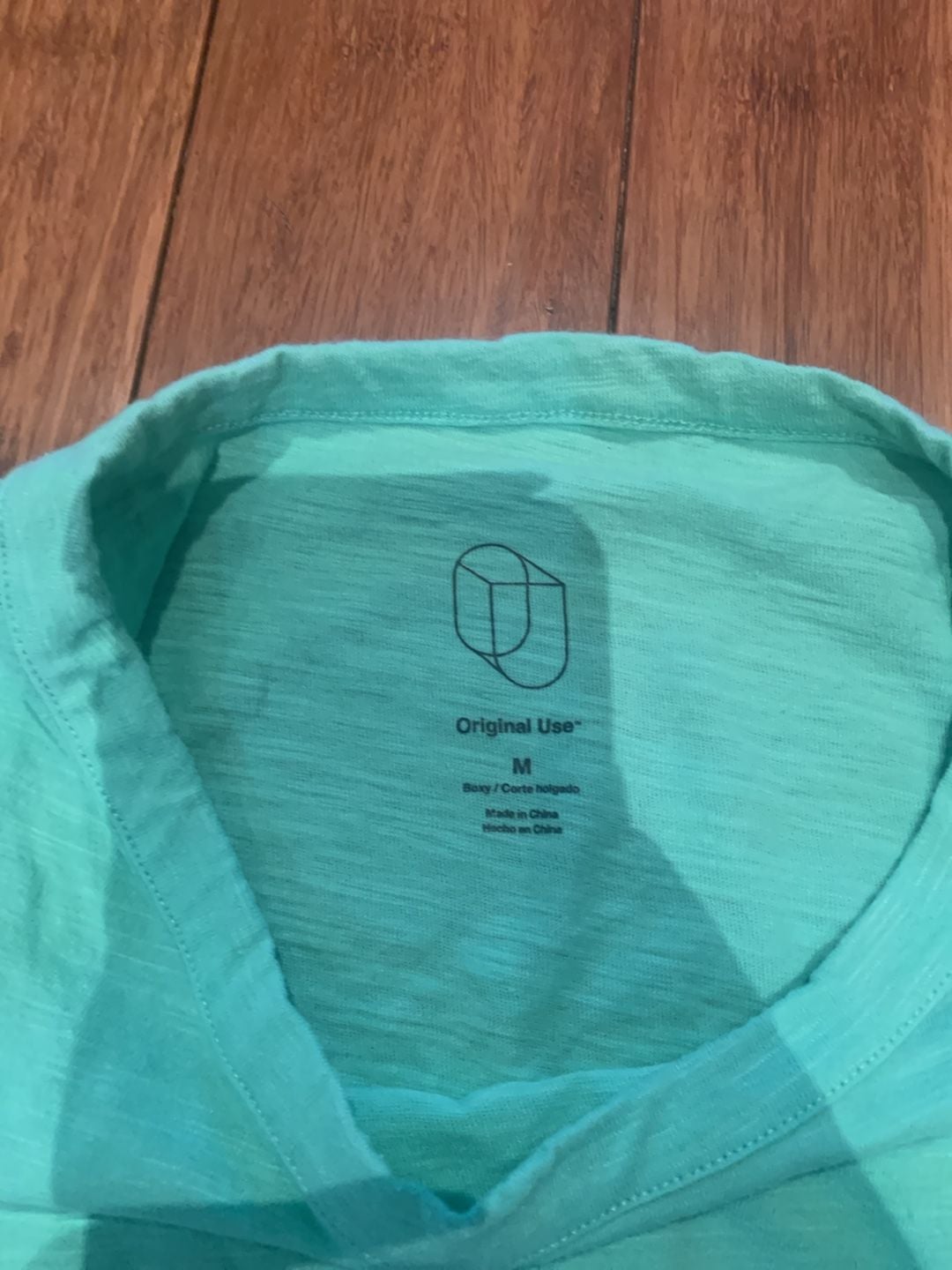 Original Use T-Shirt Size M Boxy Green Short Sleeve Crewneck 3