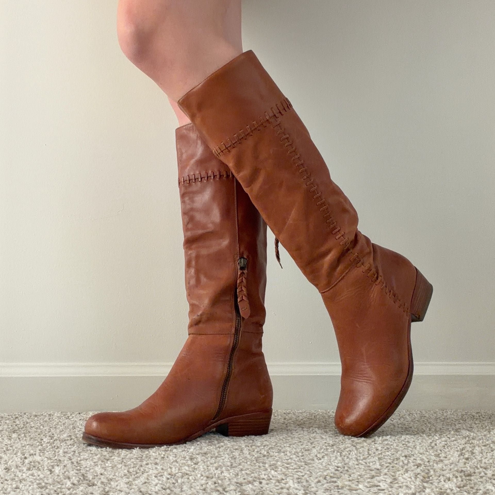 Vintage Tan Leather Campus Boots 3