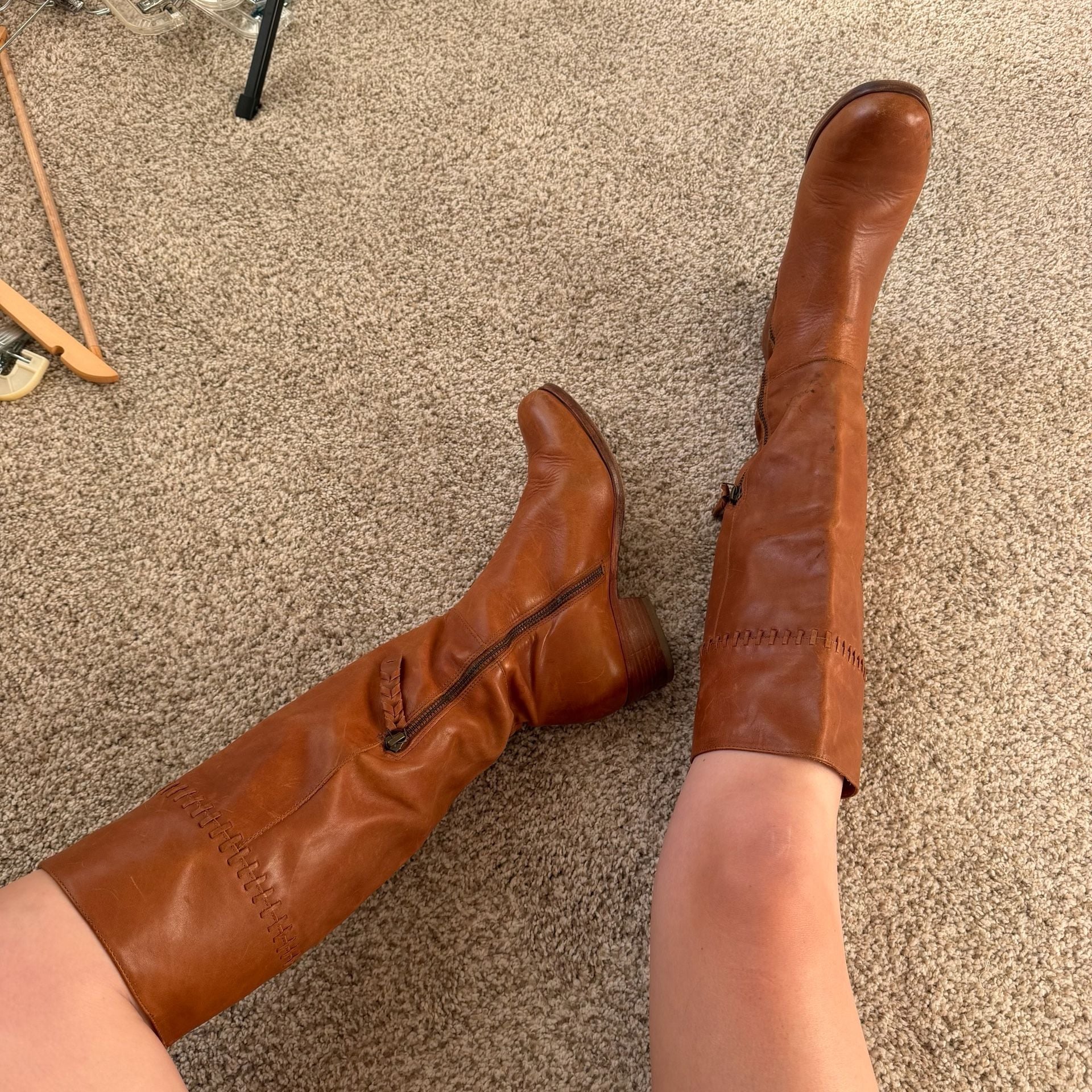 Vintage Tan Leather Campus Boots 4