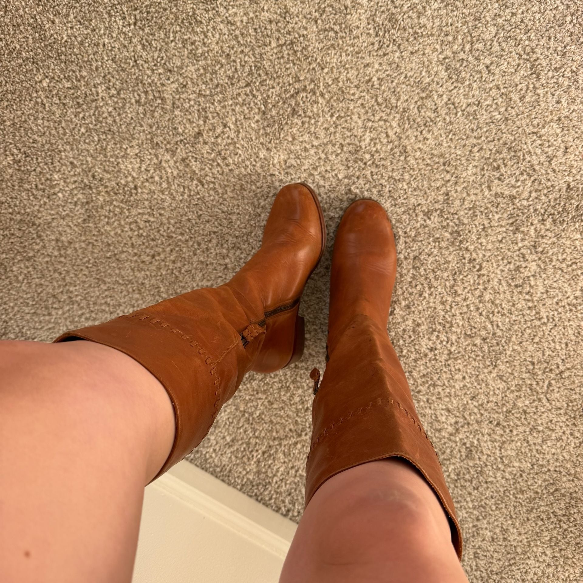 Vintage Tan Leather Campus Boots 5
