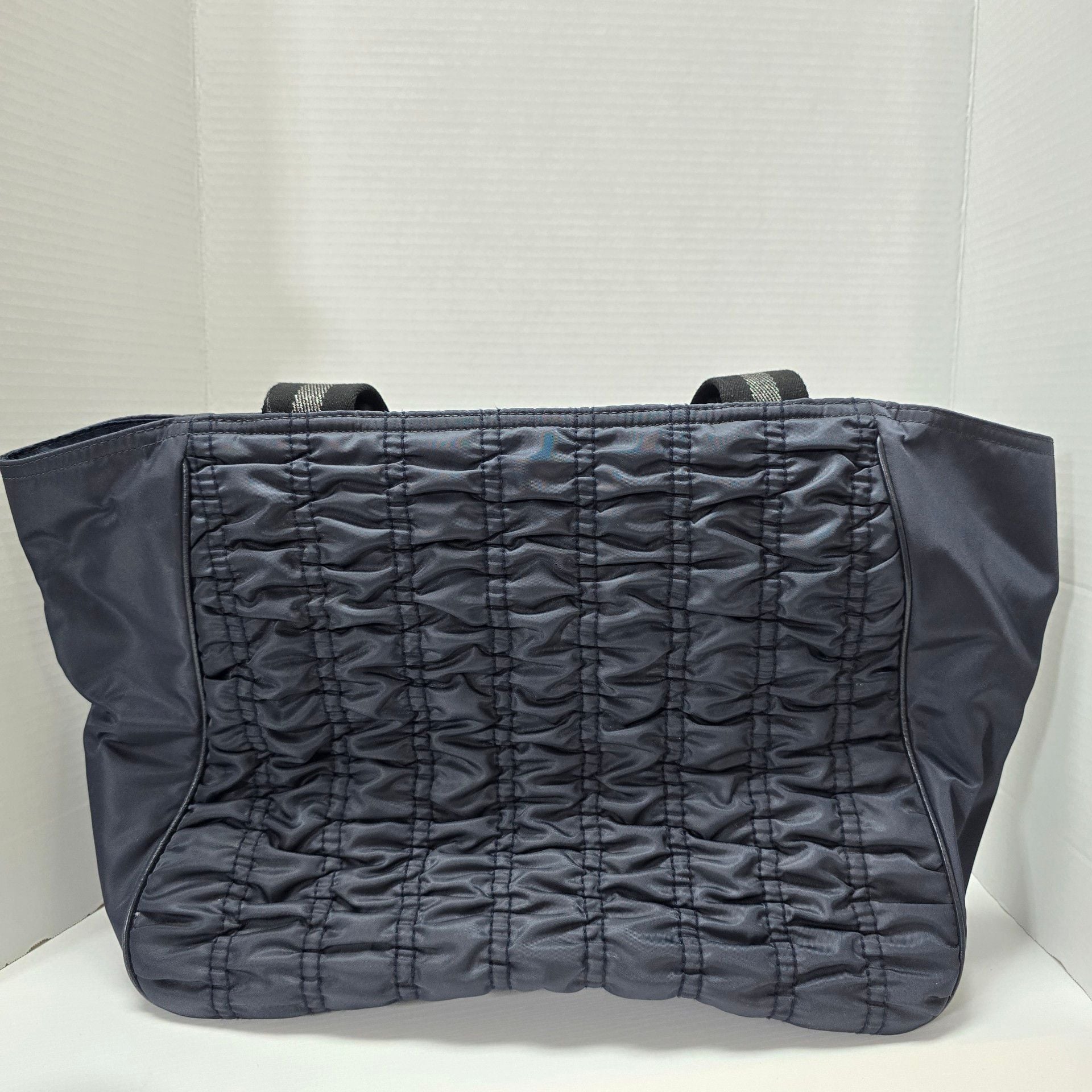 Coach Court Tote With Ruching Midnight Blue Nylon Bag 13